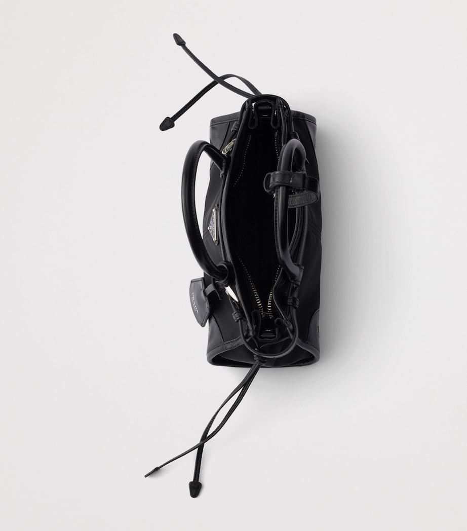 Prada Small Re-Nylon Bonnie Top-Handle Bag Black Image 5