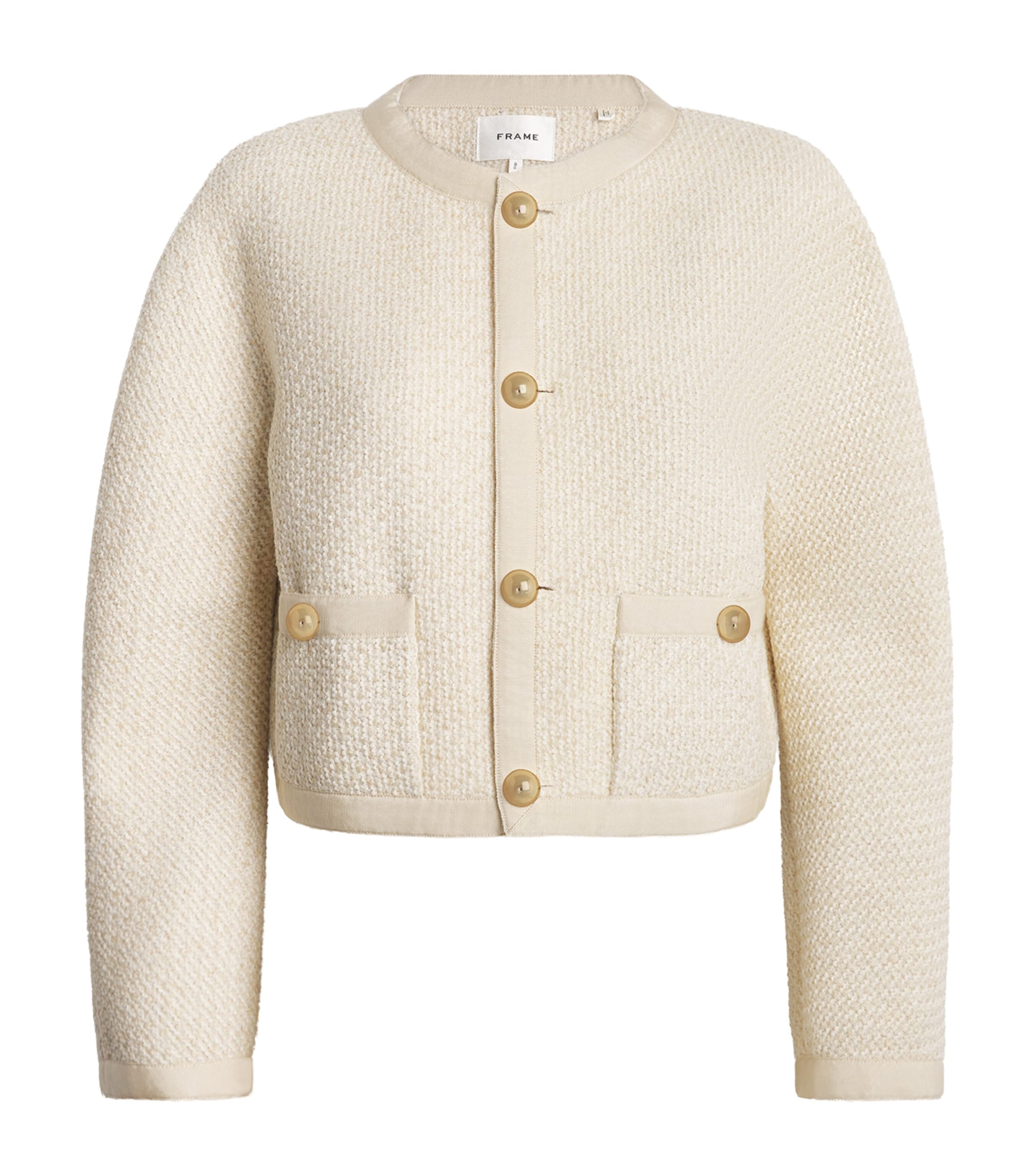 Frame The Trim Jacket In Neutral