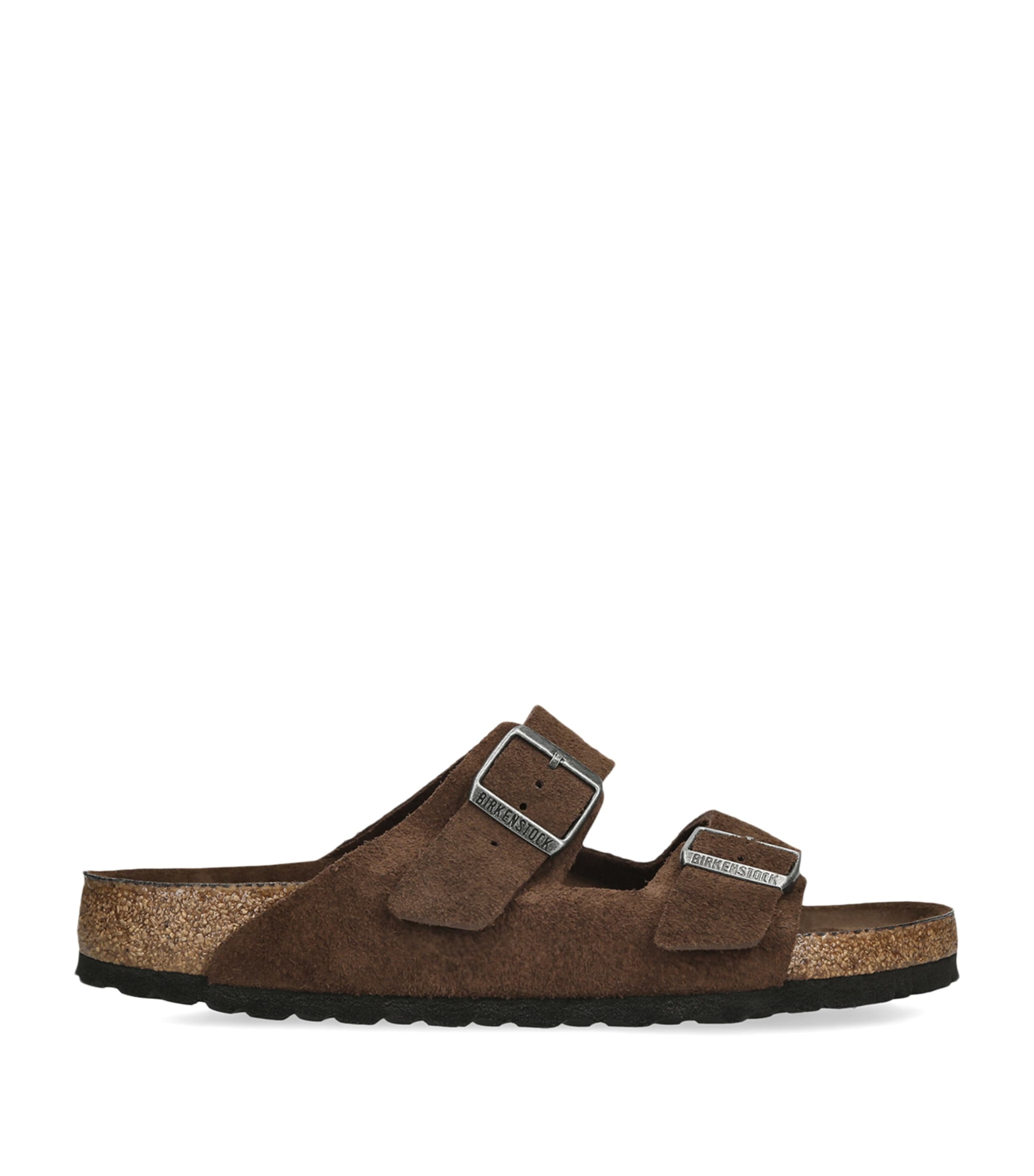 Birkenstock Suede Arizona Sandals Dark Brown Image 1