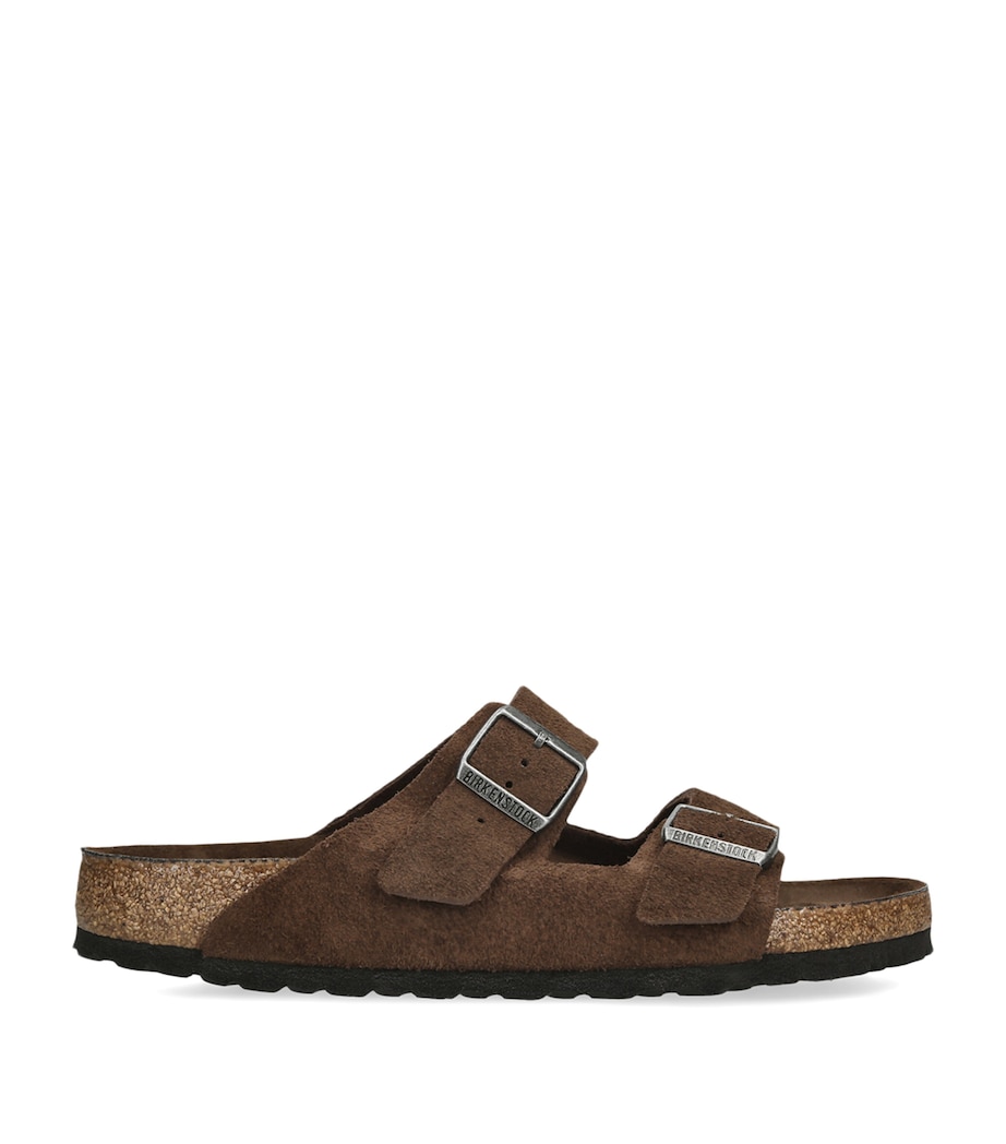 Birkenstock Suede Arizona Sandals Dark Brown Image 1
