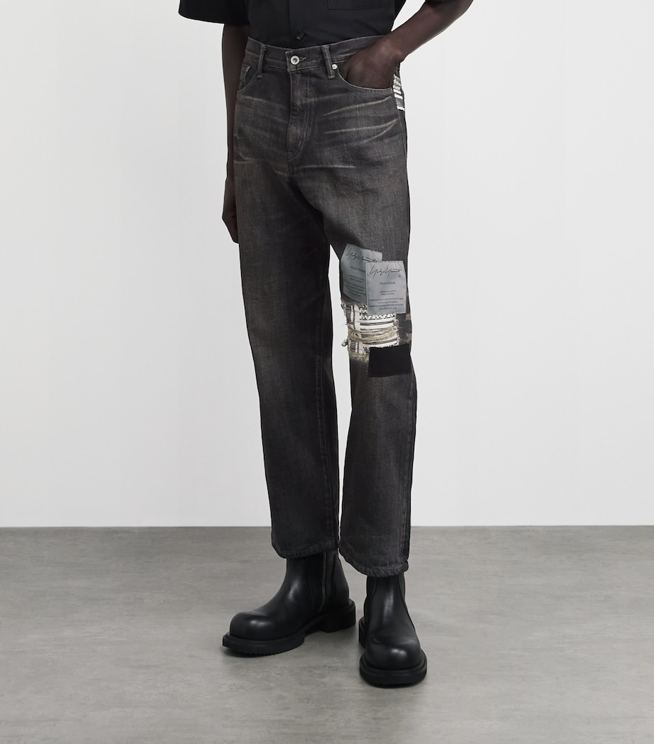 Yohji Yamamoto Mens x Neighborhood Savage Straight Jeans Black Image 4