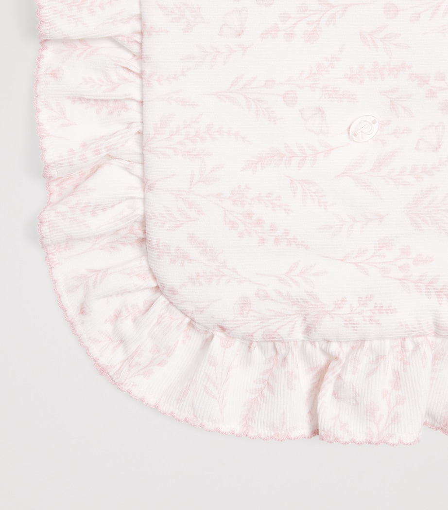 Patachou Cotton Ruffled Floral Blanket (80cm x 80cm) Flrl Prnt Image 3
