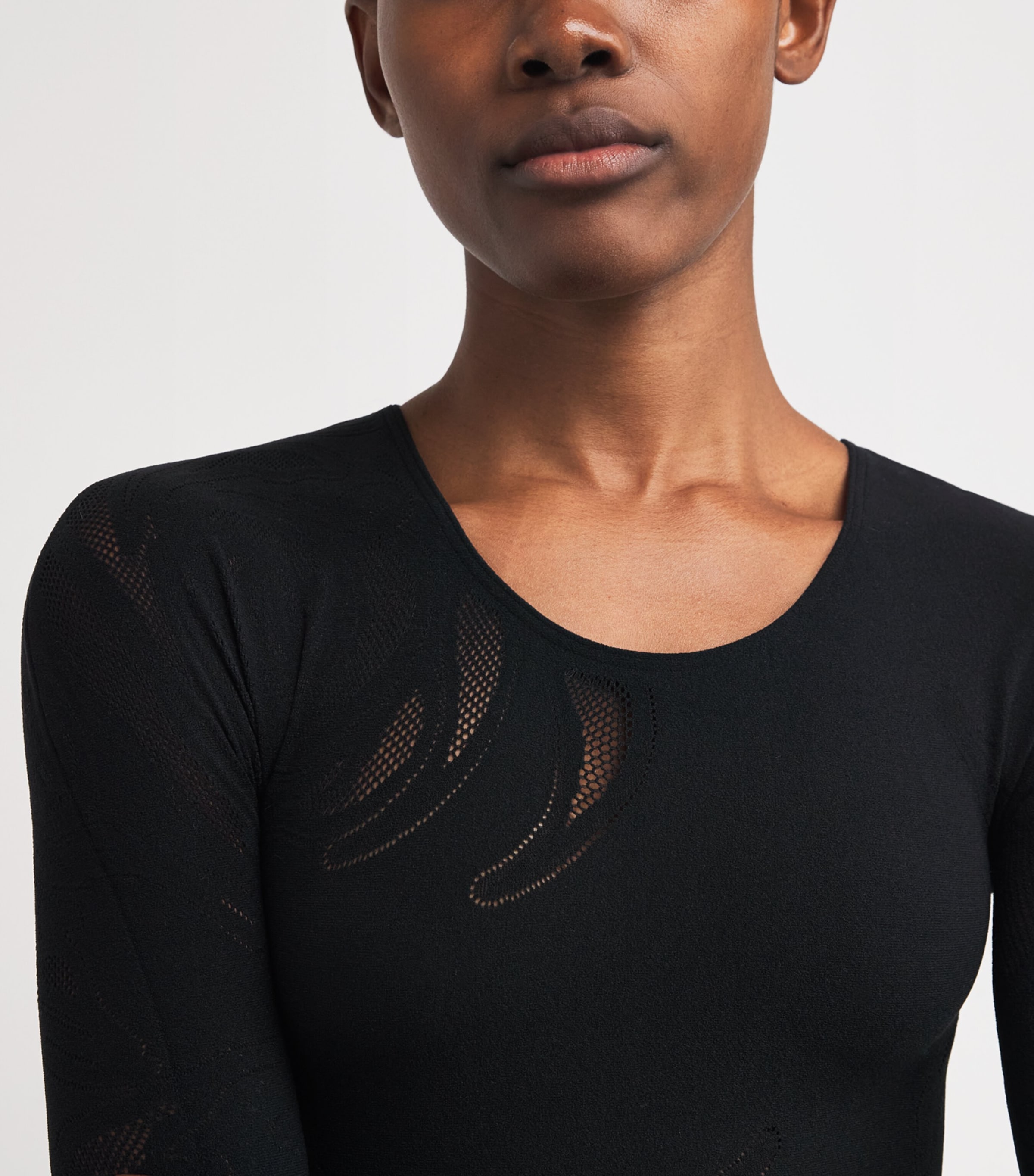 Net Rose Bodysuit 7005 BLACK Image 5