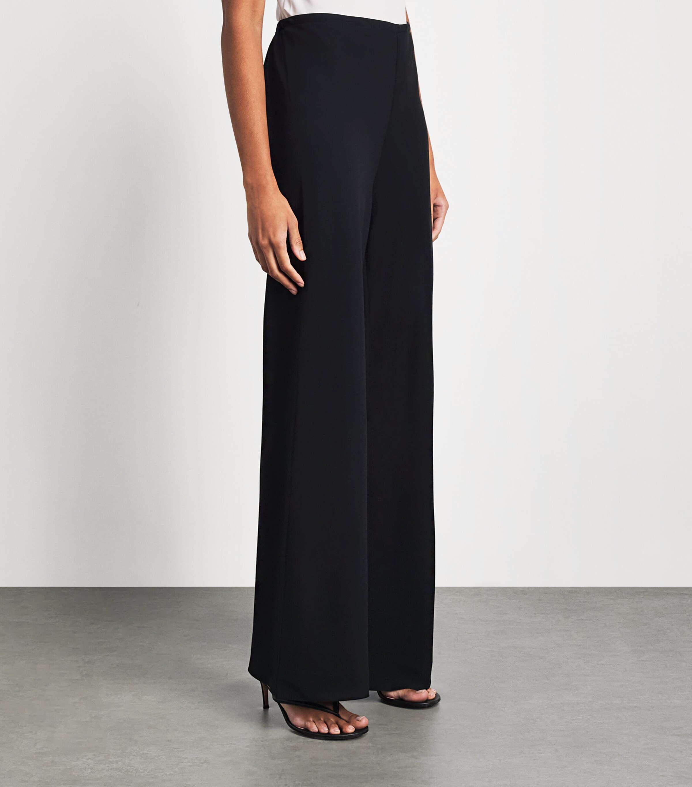 STAUD Womens Satin Stroll Trousers Blk Black Image 4