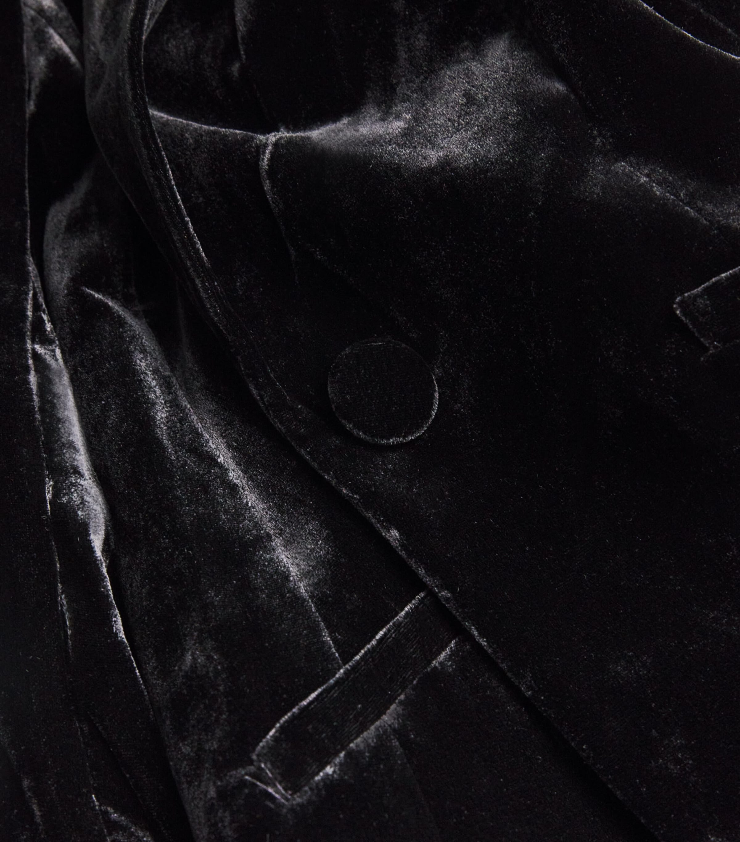 Velvet Belted Issel Blazer B0002 BLACK Image 5