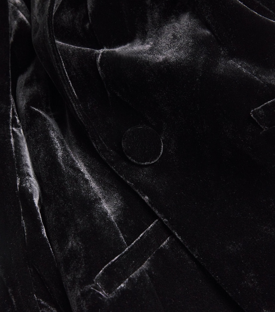 Velvet Belted Issel Blazer B0002 BLACK Image 5