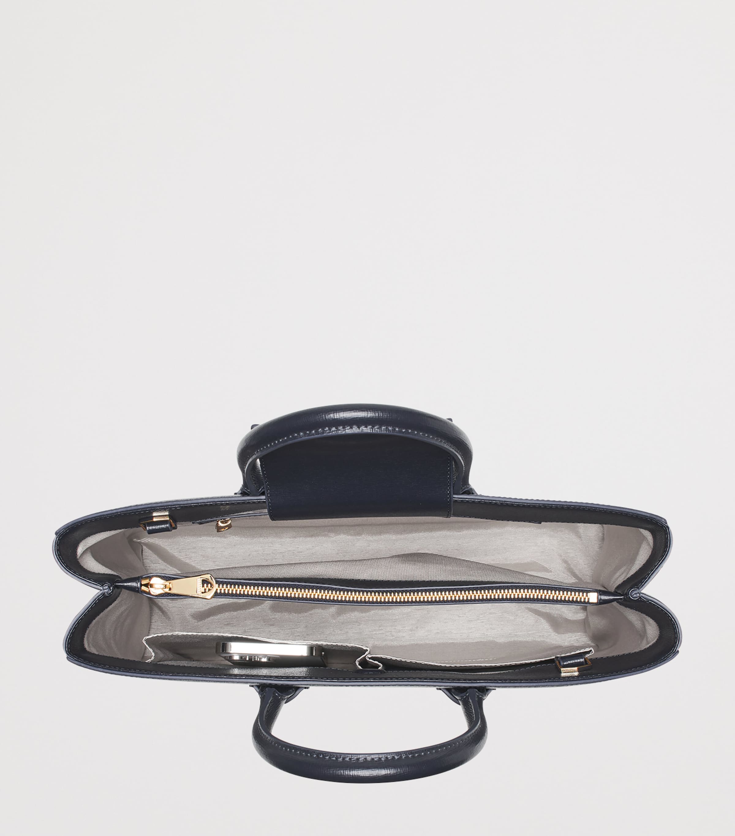 Aspinal Of London Leather Madison Tote Bag Navy Image 5
