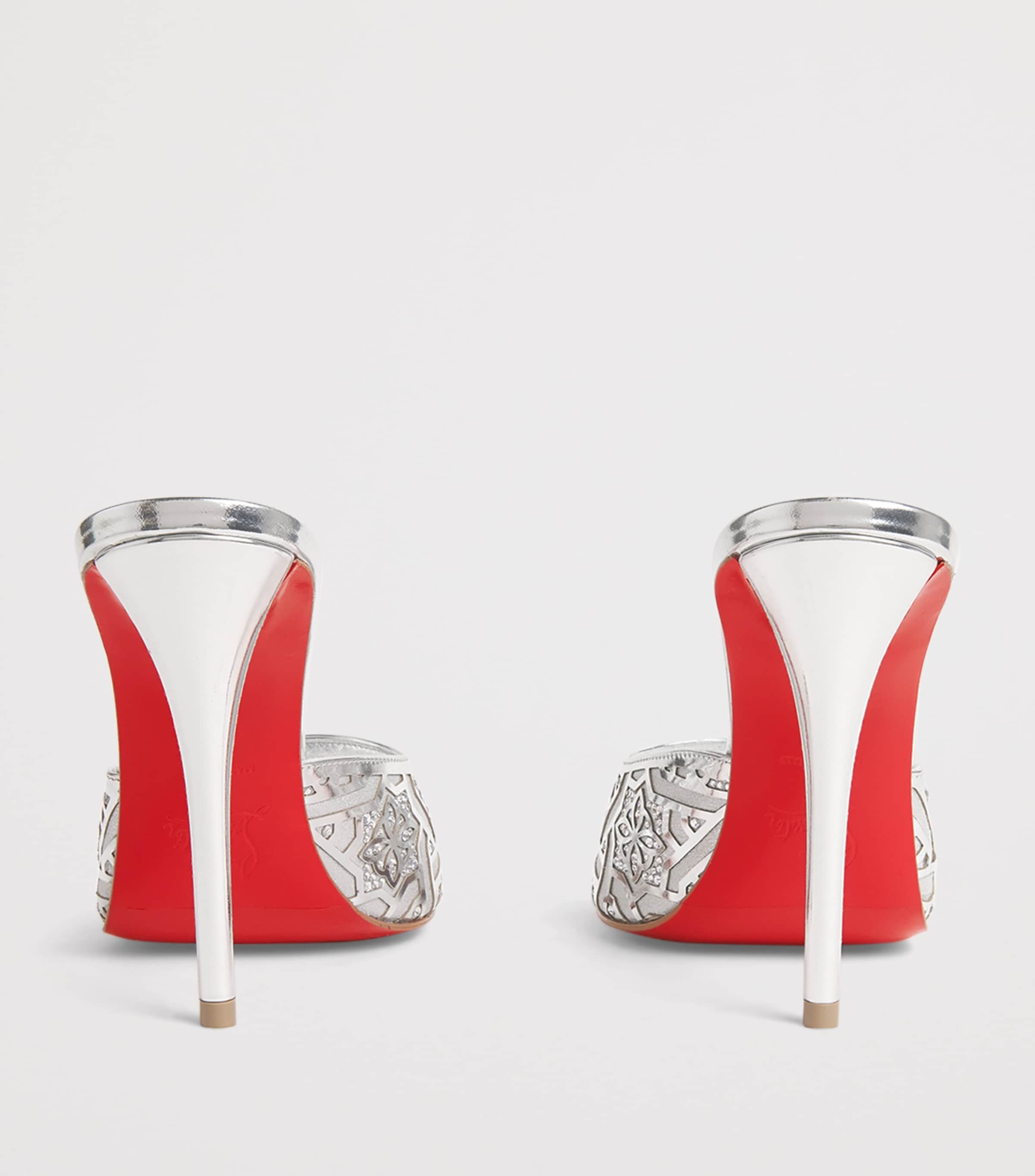 Christian Louboutin Womens Miss Z Mule Carouba Leather Mules 100 Image 4
