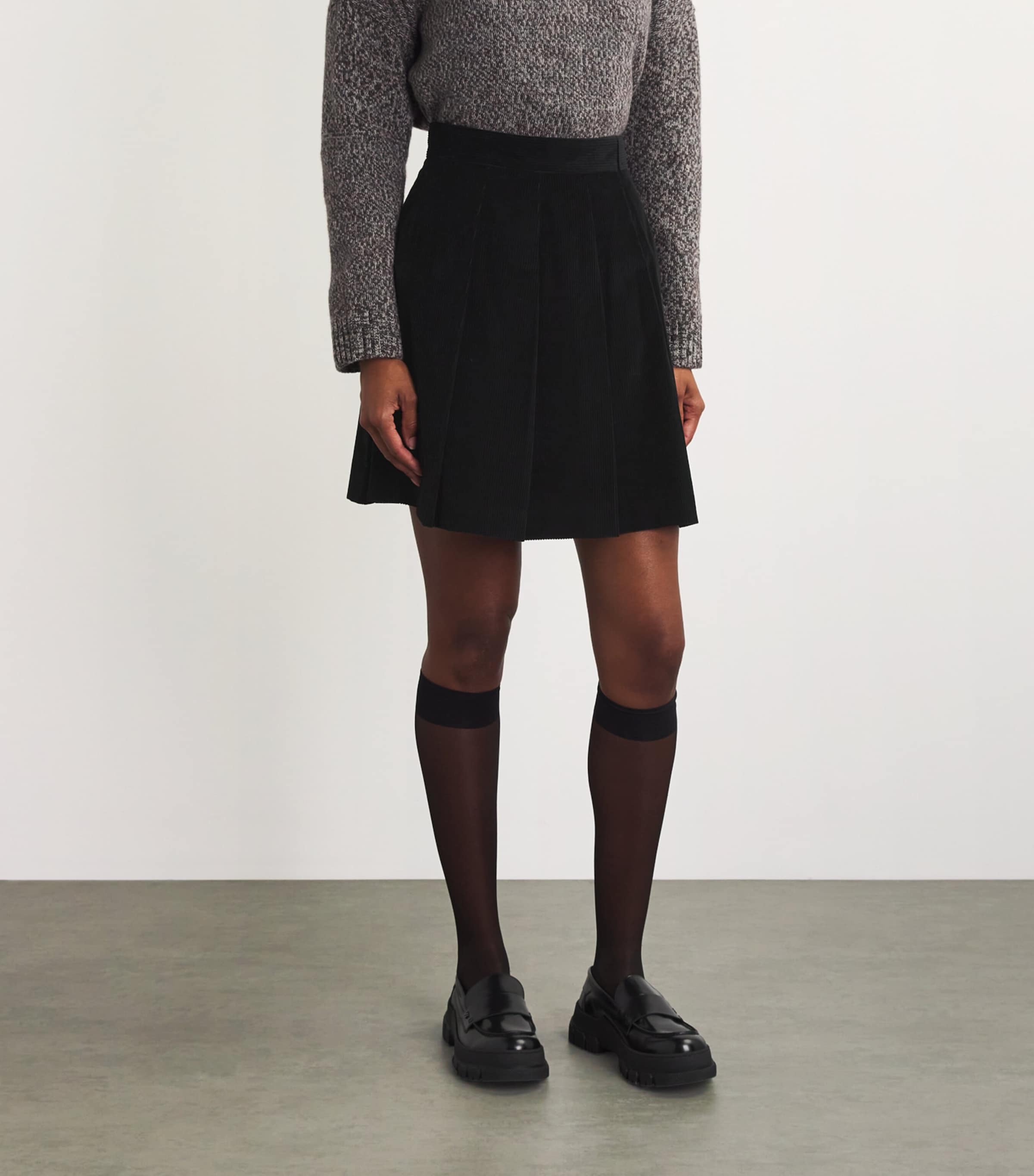 Weekend Max Mara Black Corduroy Pleated Mini Skirt | Harrods US Weekend Max Mara Black Corduroy Pleated Mini Skirt | Harrods US