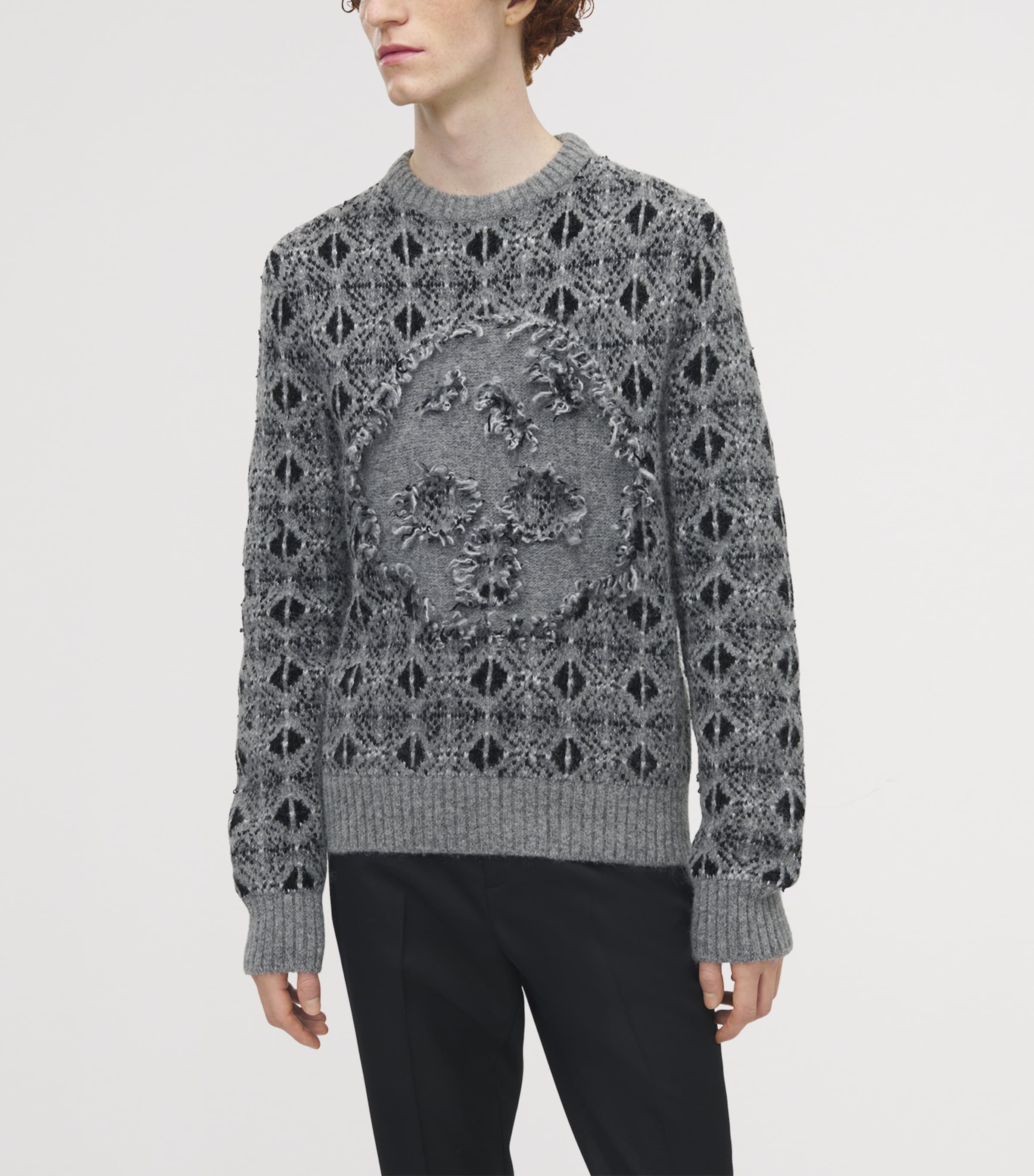 Distressed Skull Fair Isle Sweater 1363 Image 5