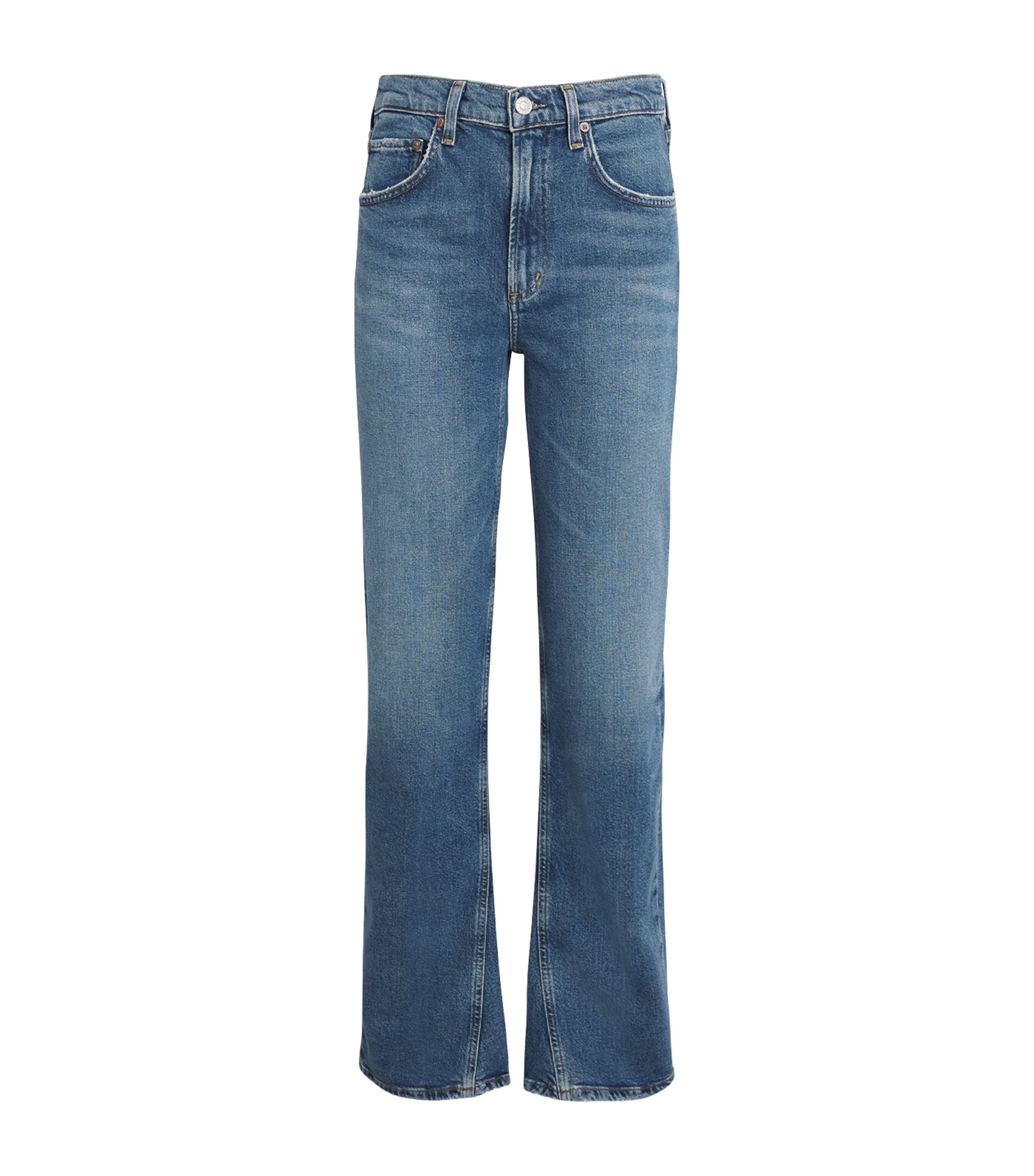 Agolde Mid-rise Kick Bootcut Jeans In Blue