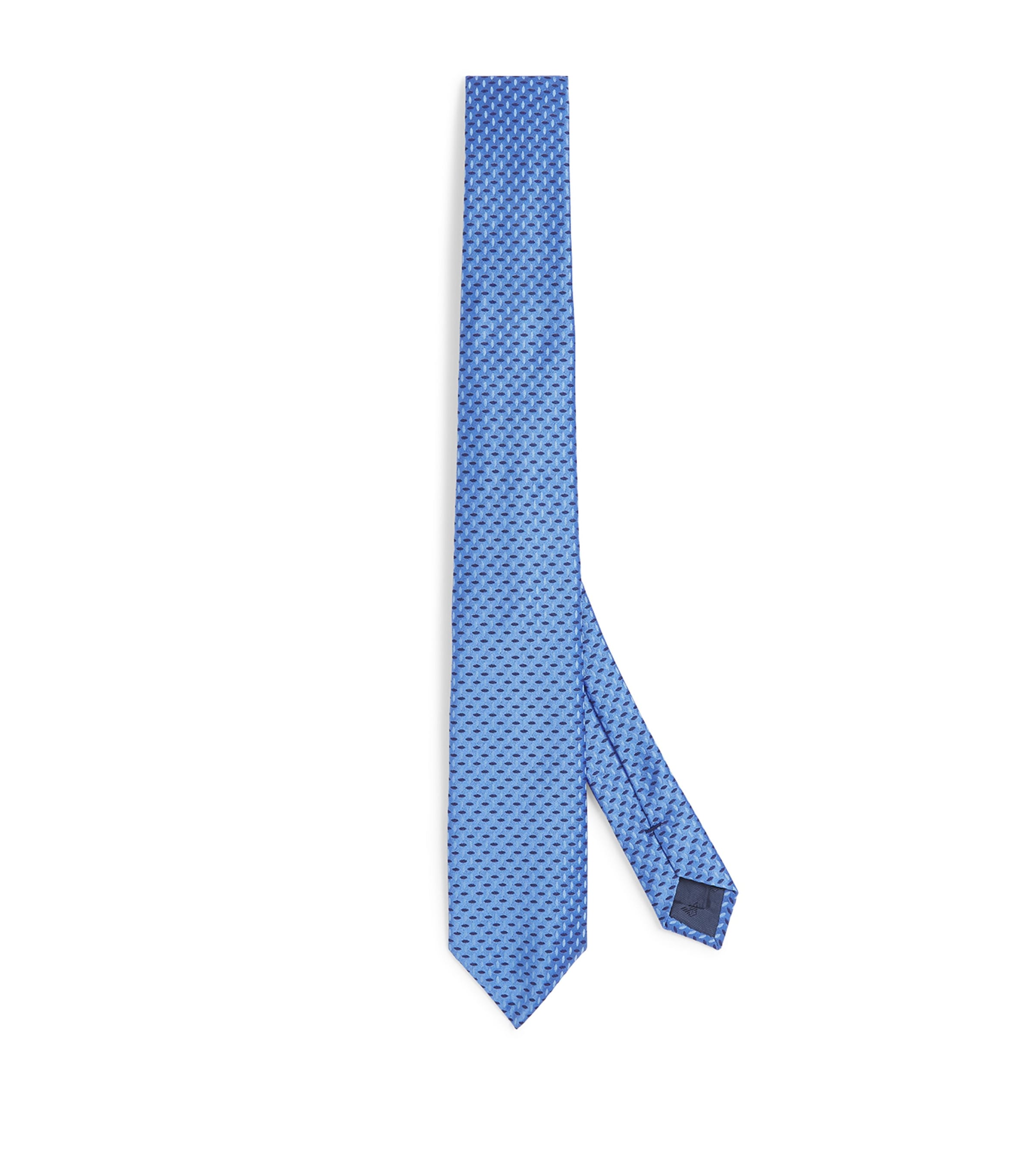 Emporio Armani Silk Jacquard Tie In Blue