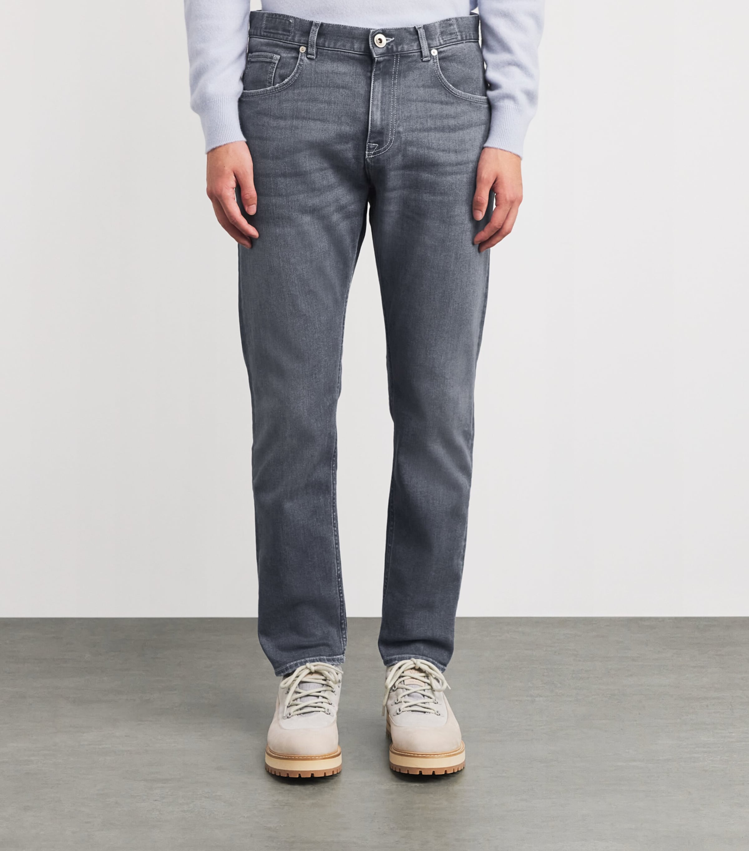 Straight Jeans GRIGIO CHIARO MELANG Image 3