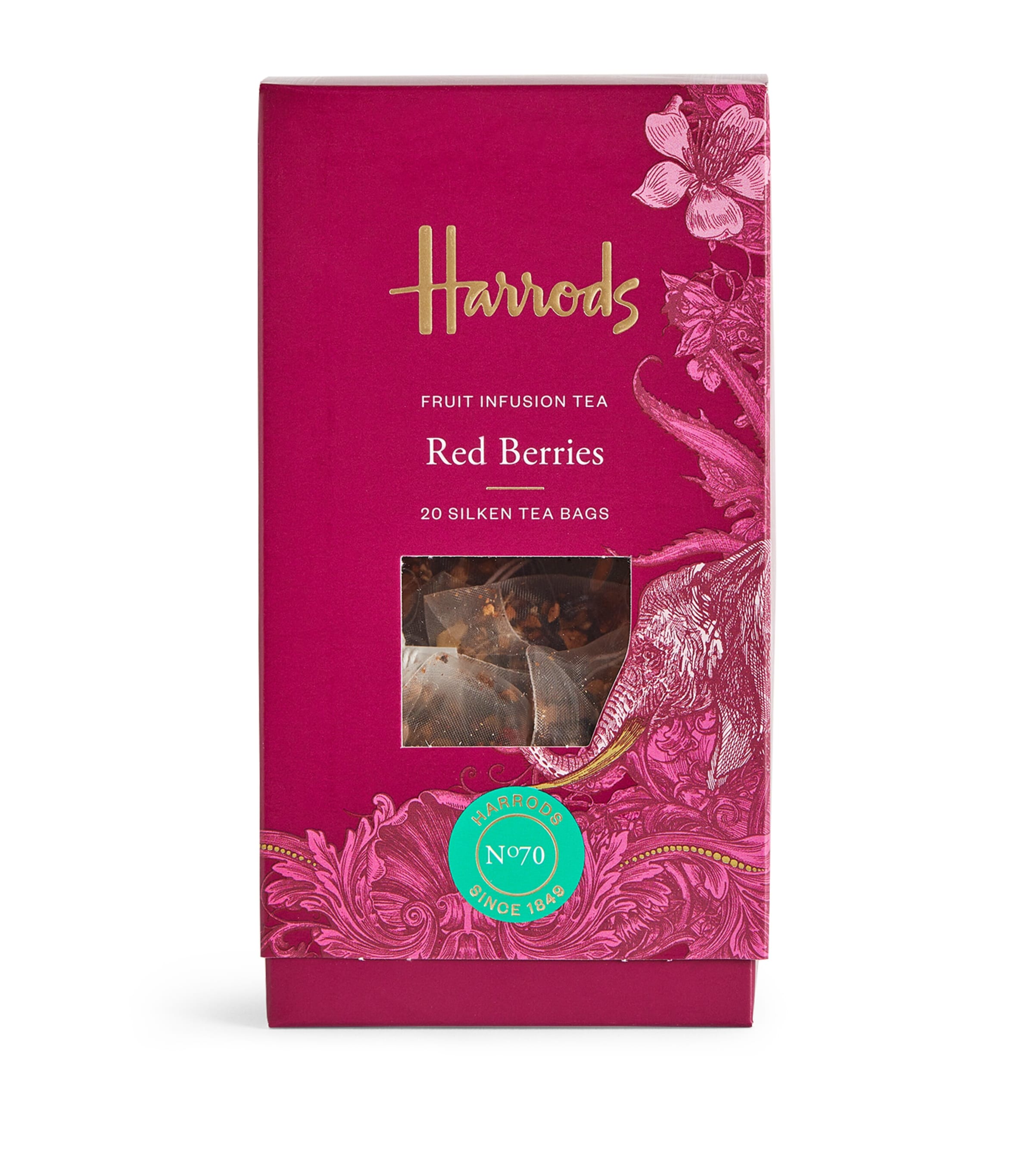 Harrods No. 70 Red Berries Fruit Infusion Tea (20 Tea Bags)