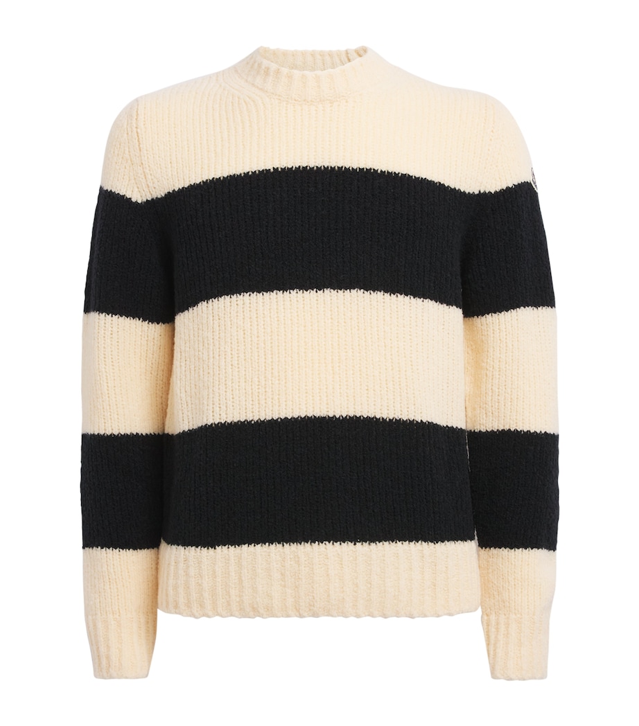 Moncler Mens Wool-Blend Stripe Sweater Image 1