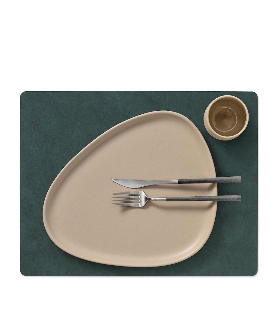 Large Nupo Square Placemats (Set of 4) DARK GREEN Image 2