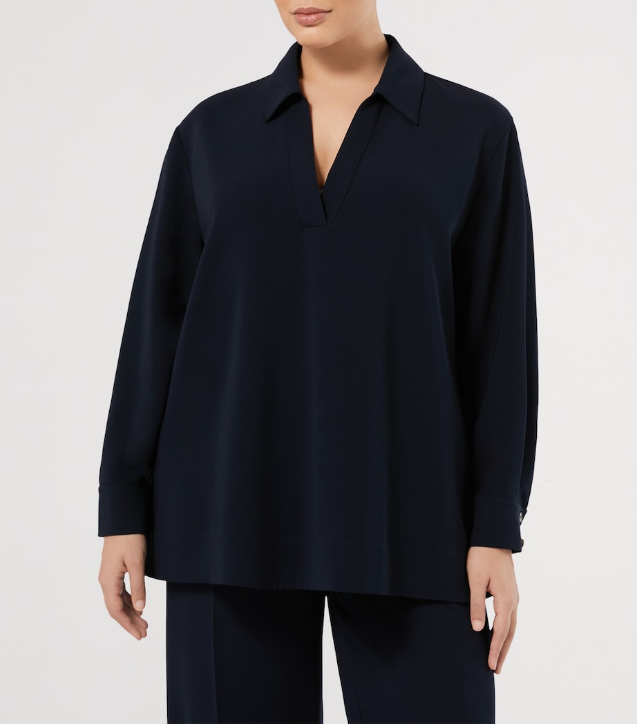 V-Neck Zama Blouse MIDNIGHTBLUE Image 2