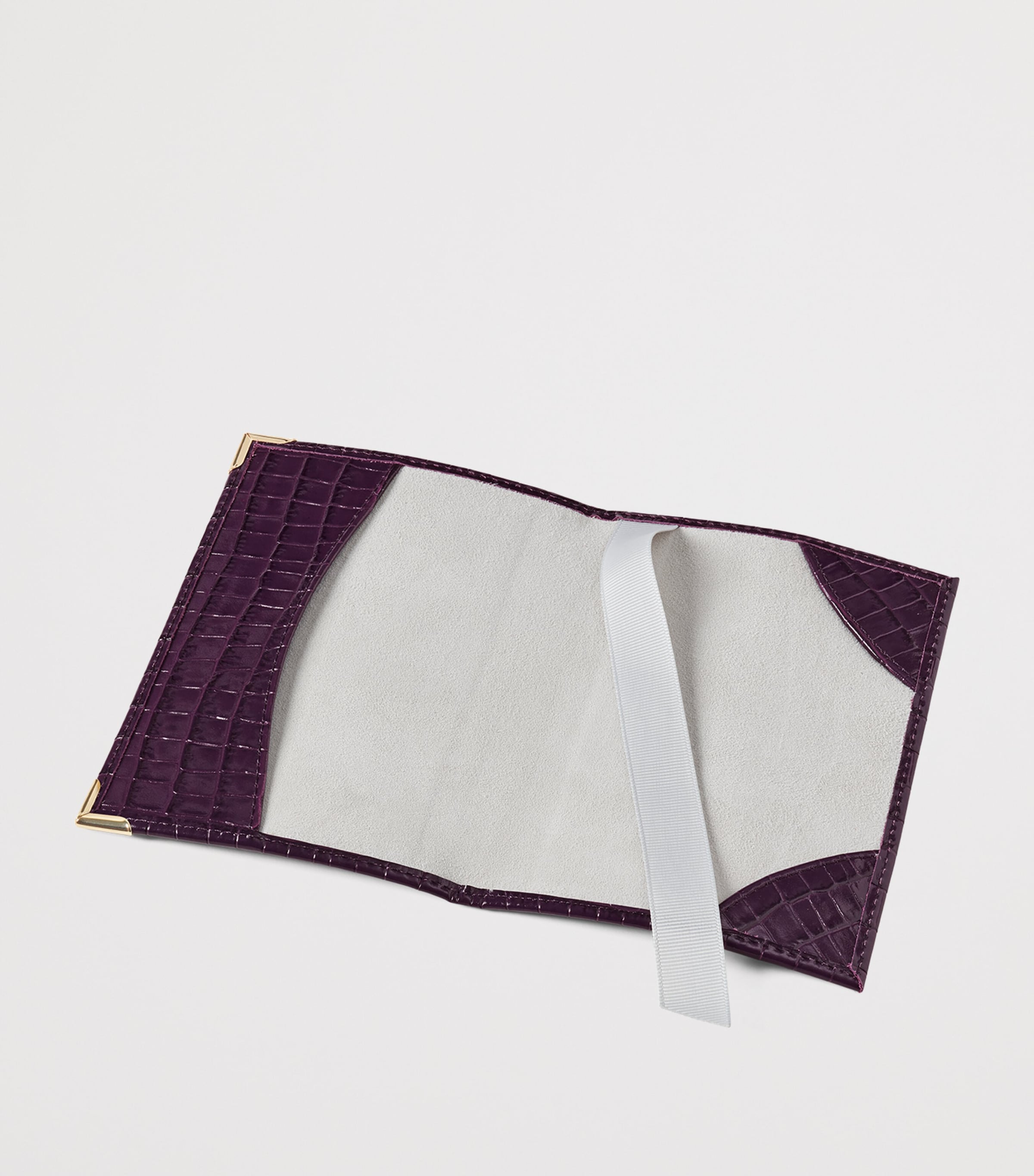 Leather Croc-Embossed Passport Cover FIG Image 3