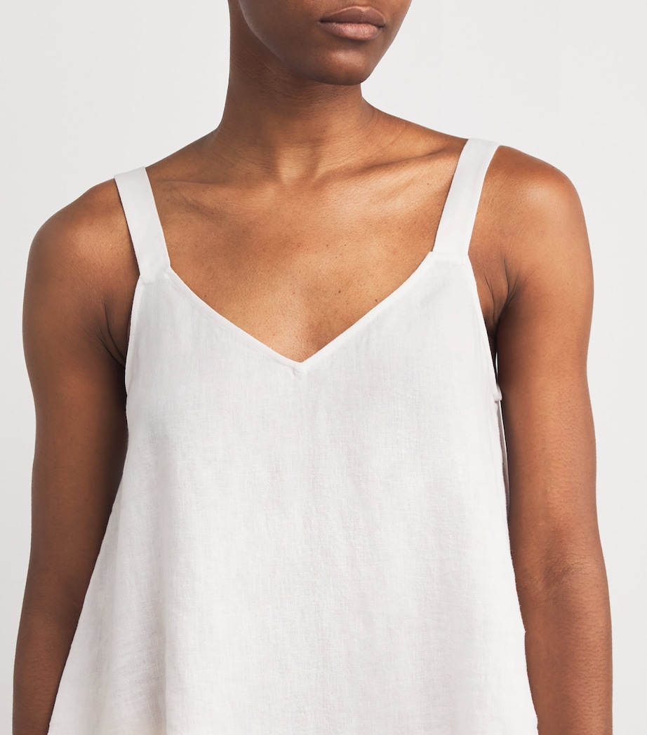 Linen-Blend V-Neck Cami Top OFWHT OFF WHITE Image 6
