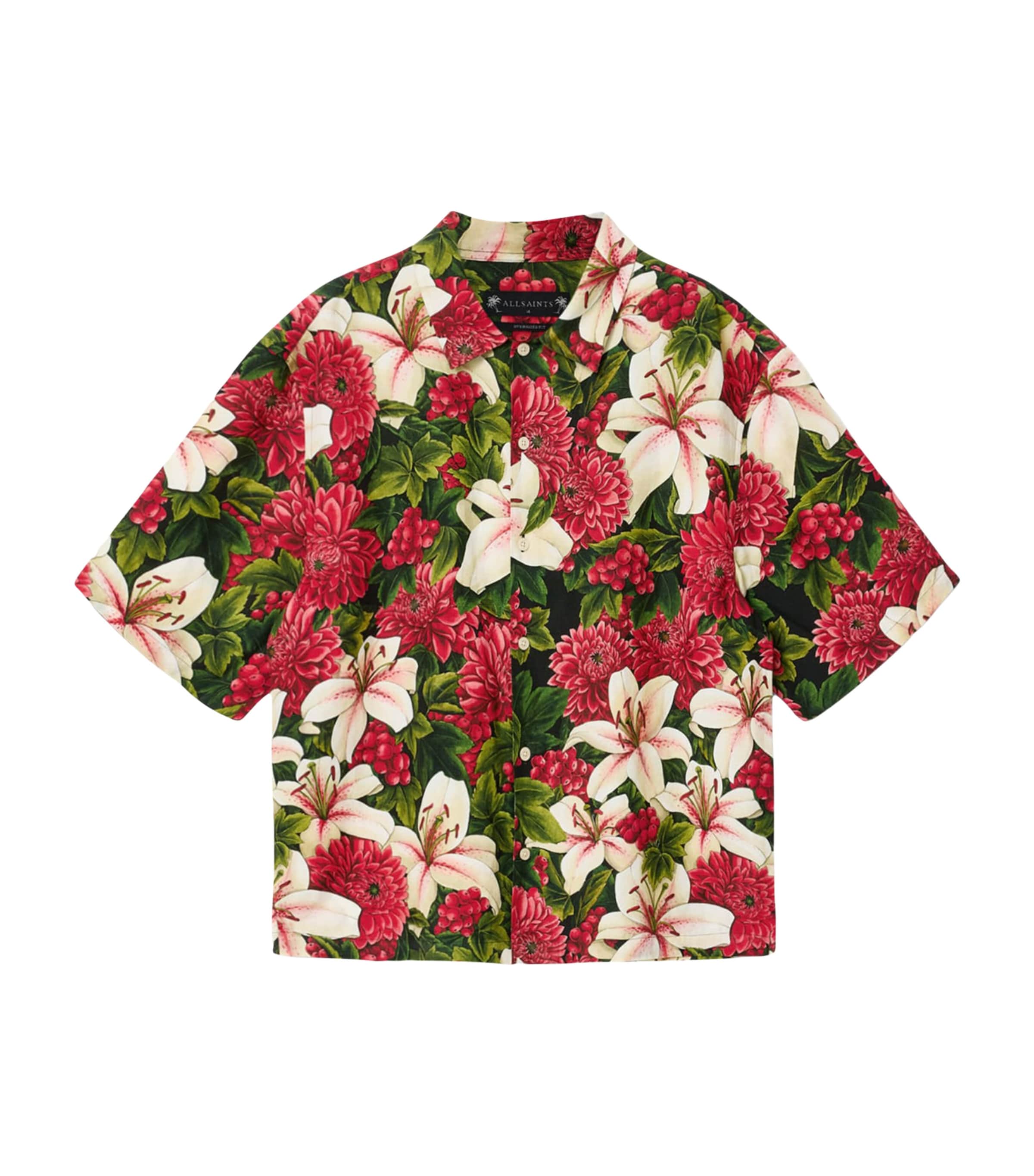 AllSaints Red Floral Hokkaido Shirt | Harrods UK