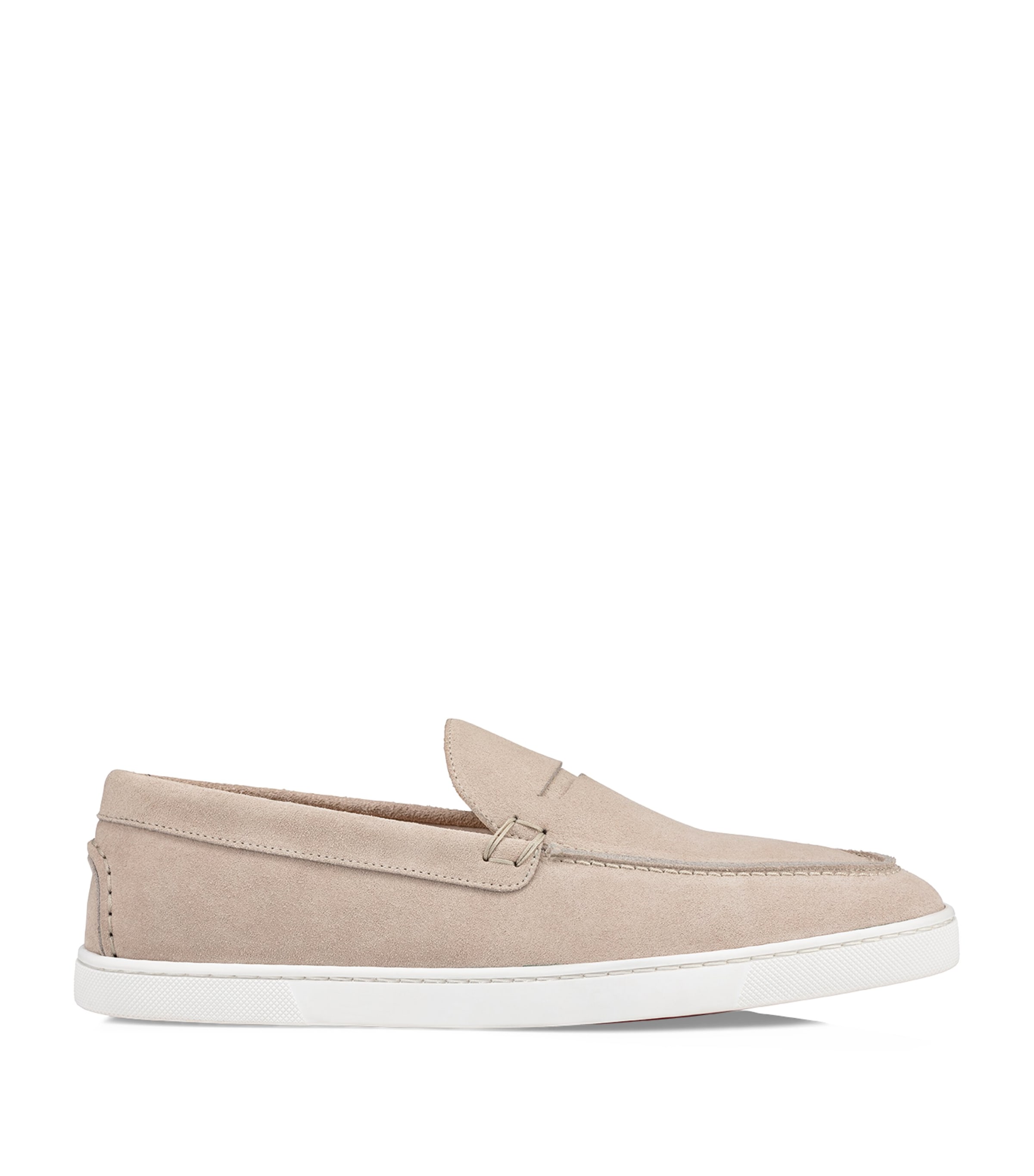 Christian Louboutin Varsiboat Suede Boat Shoes In Grey