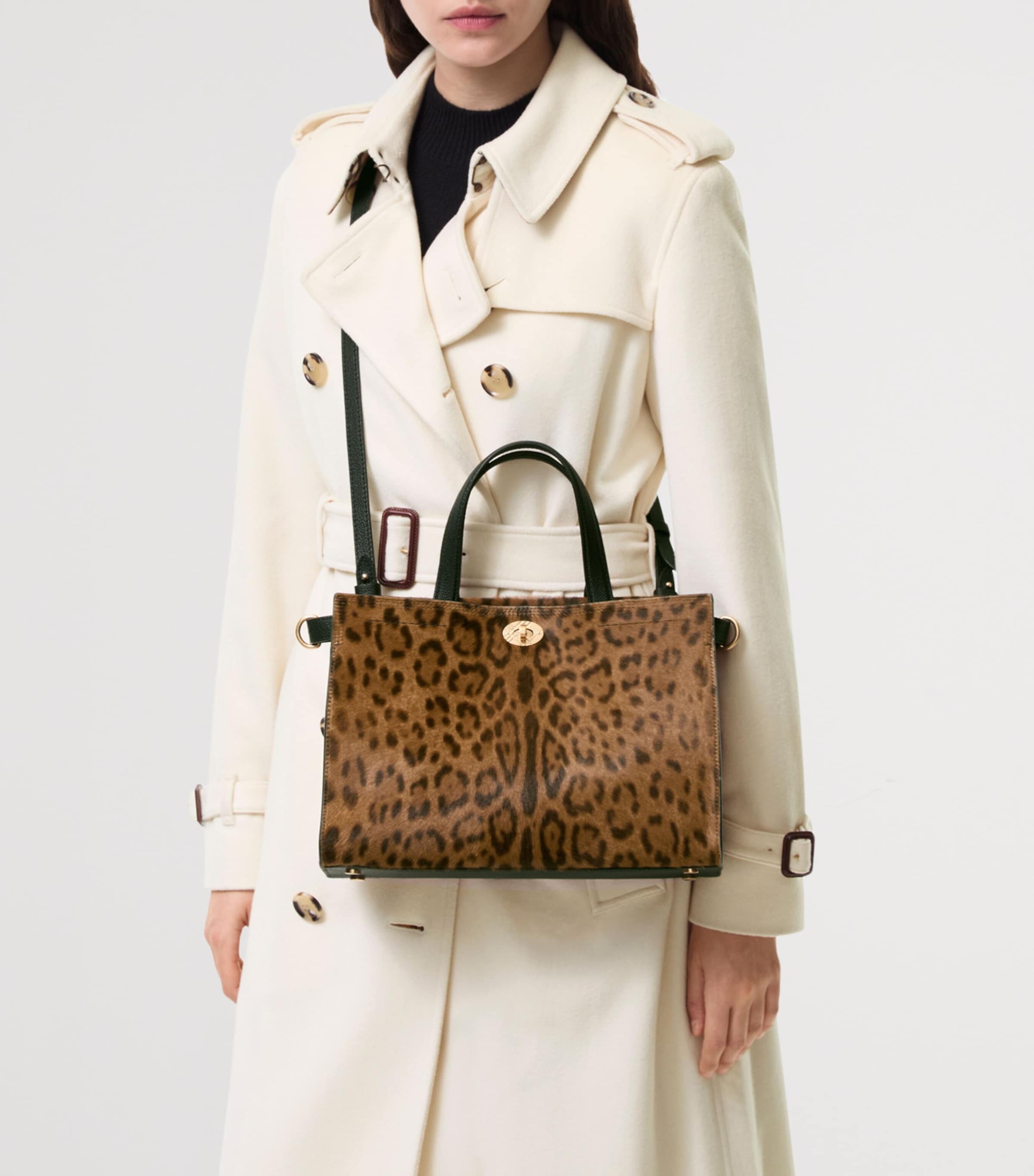 Burberry Black Small Calf Hair Cotswolds Tote Bag | Harrods AU