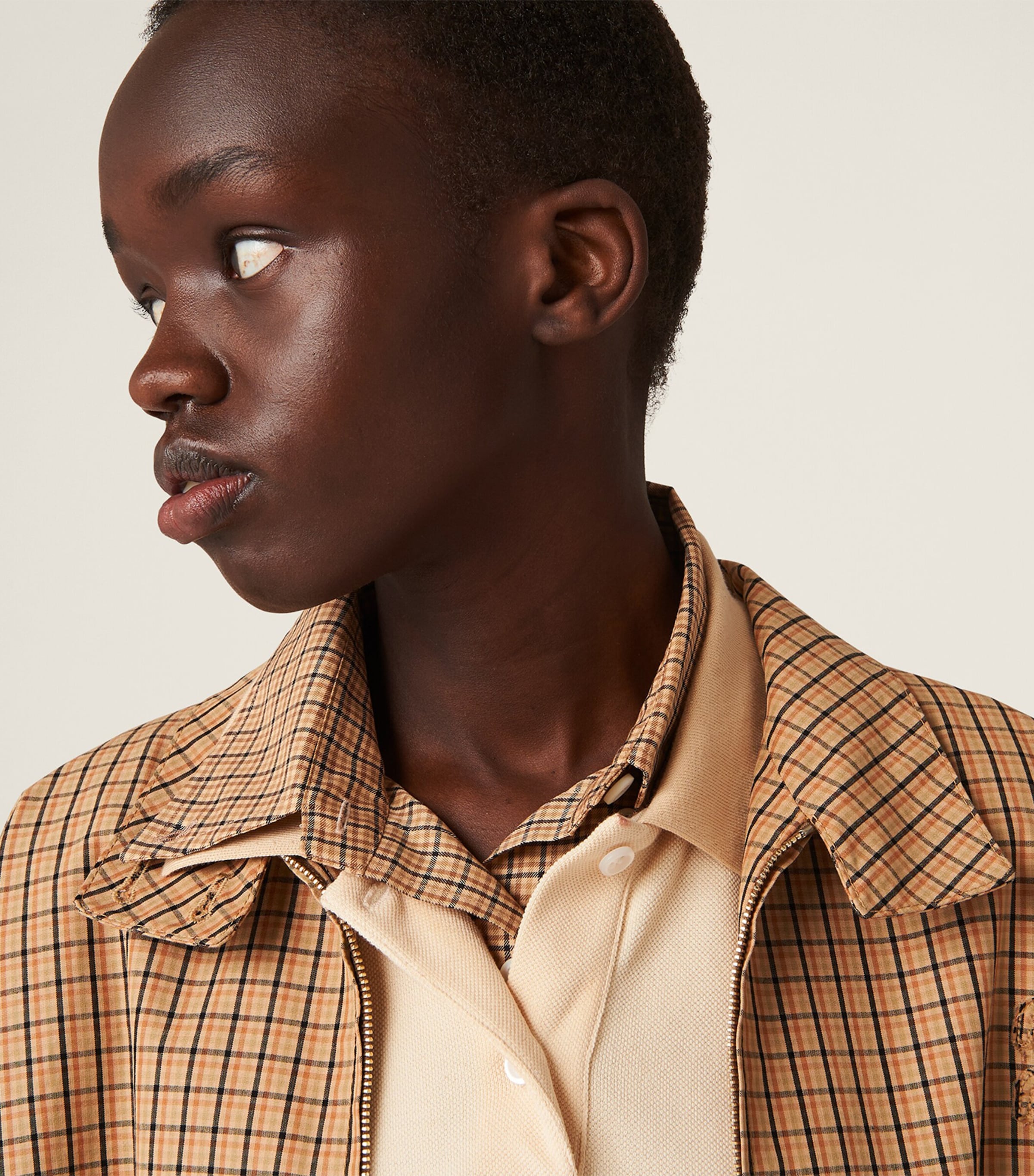 トップス archive miumiu long sleeve checked shirt Miu Miu logo-embroidered Checked Shirt | Blue | FARFETCH