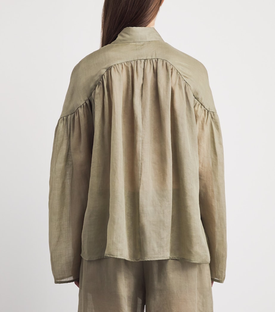 BITE Studios Womens Long-Sleeve Ruffled Blouse Nettle Image 5