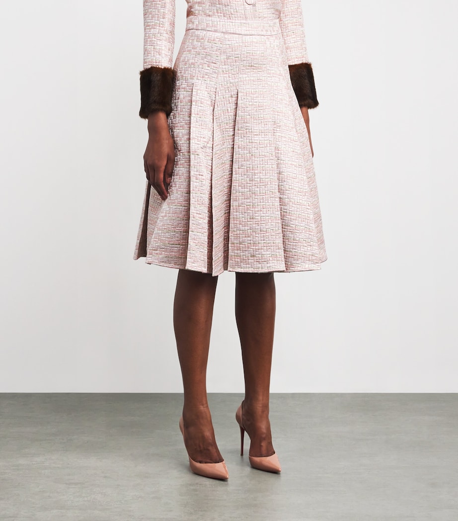 Tweed Fay Midi Skirt PINK MULTI Image 3