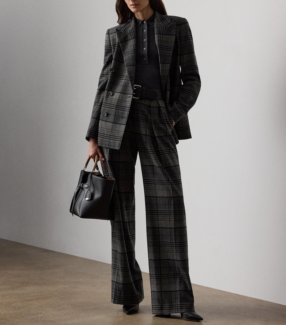 Wool Short-Sleeve Polo Top MEDIUM GREY MELANGE Image 2