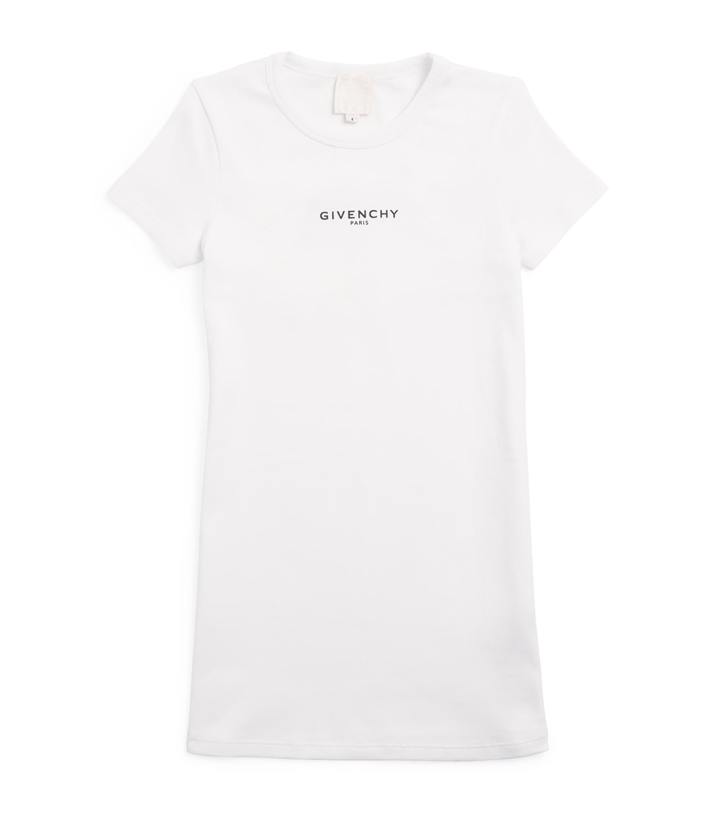 Stretch-Cotton Logo Short-Sleeve Dress (4-12+ Years) H31222/10PWHITE Image 1