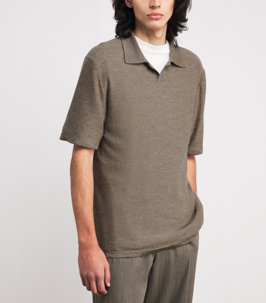 The Row Mens Morand Cashmere Top Beige Image 3