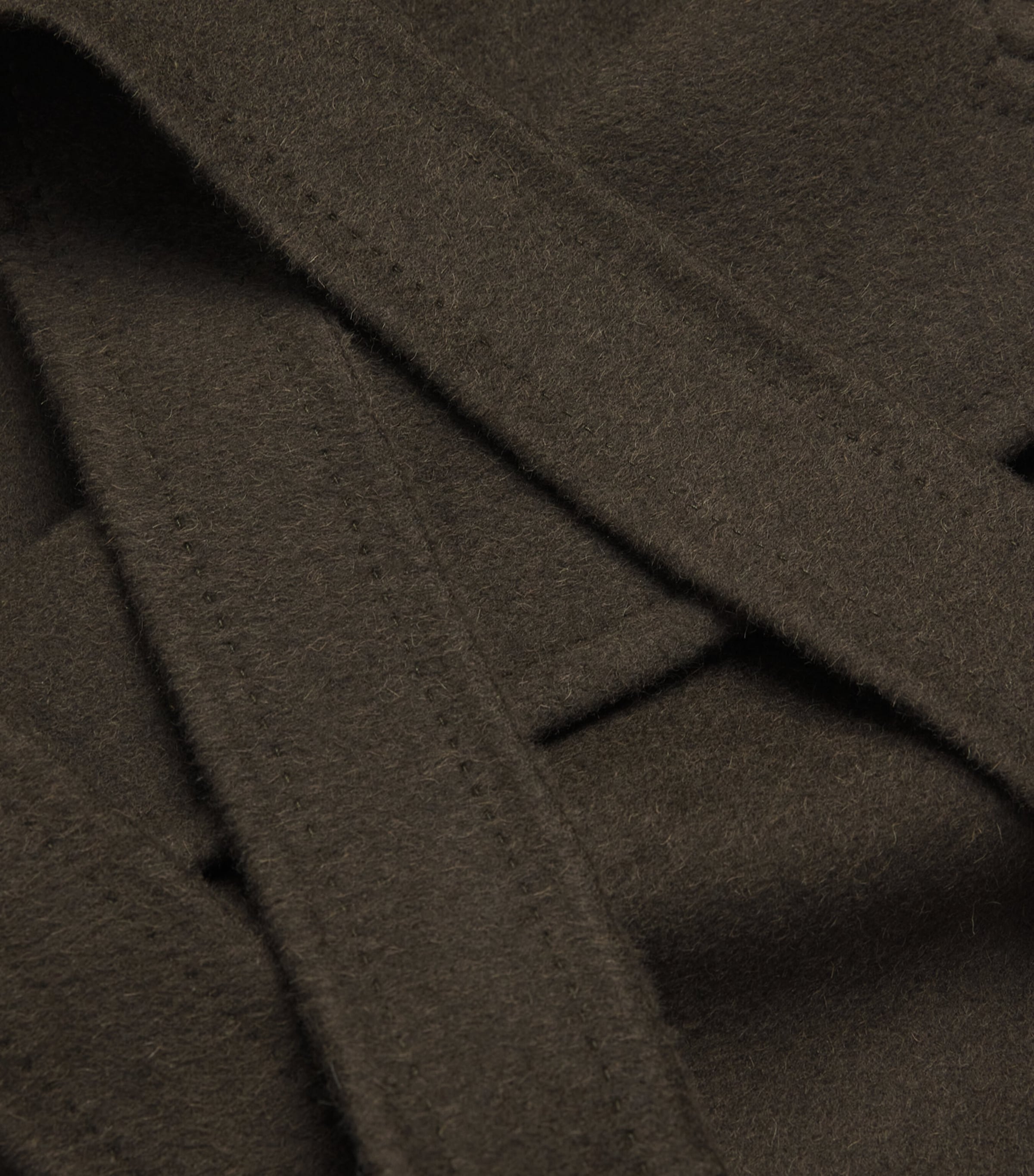 Camel-Wool Belted Coat MOSS GREEN Image 5