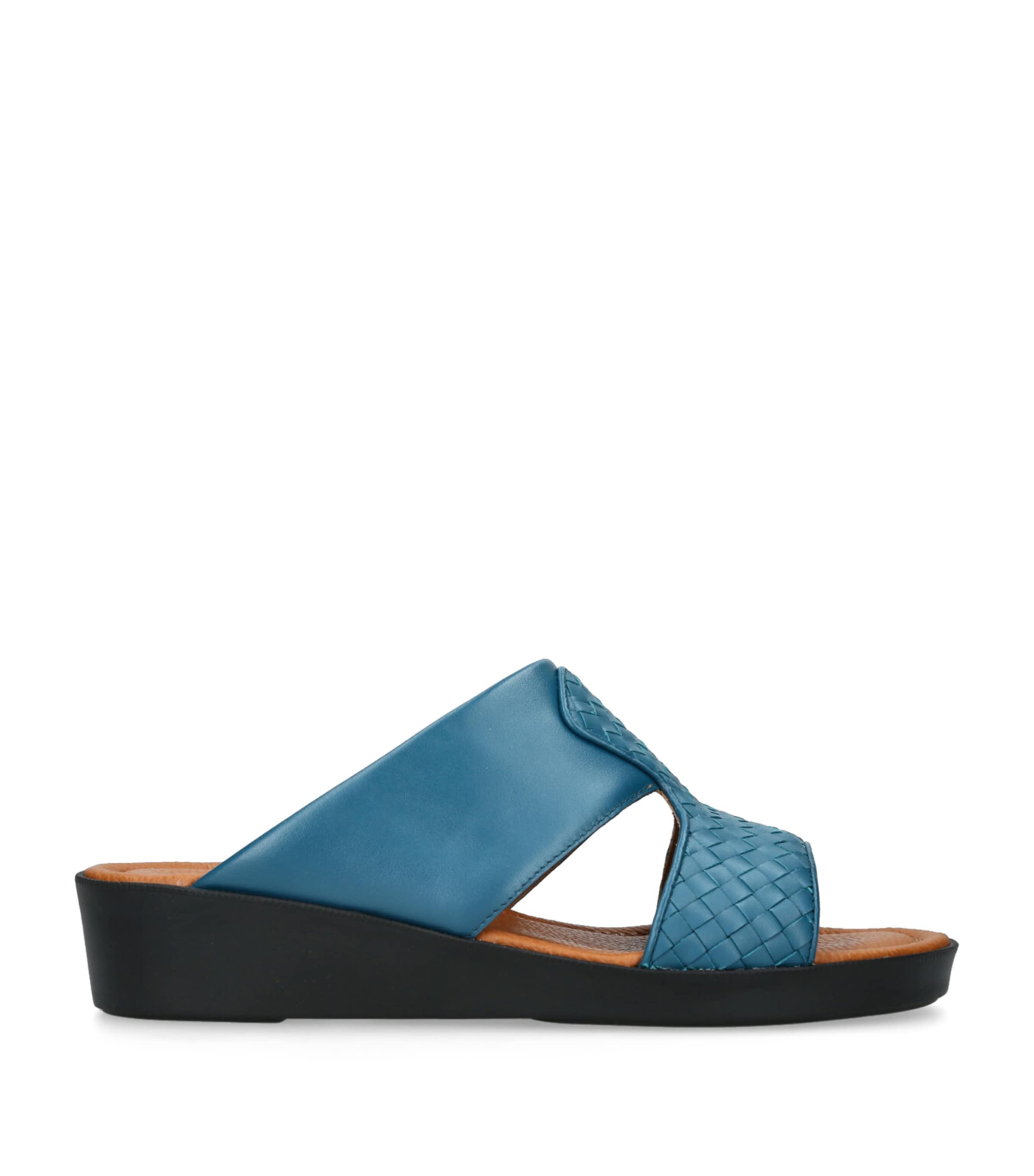 Brotini Intrecciato Leather Mastro Sandals In Blue