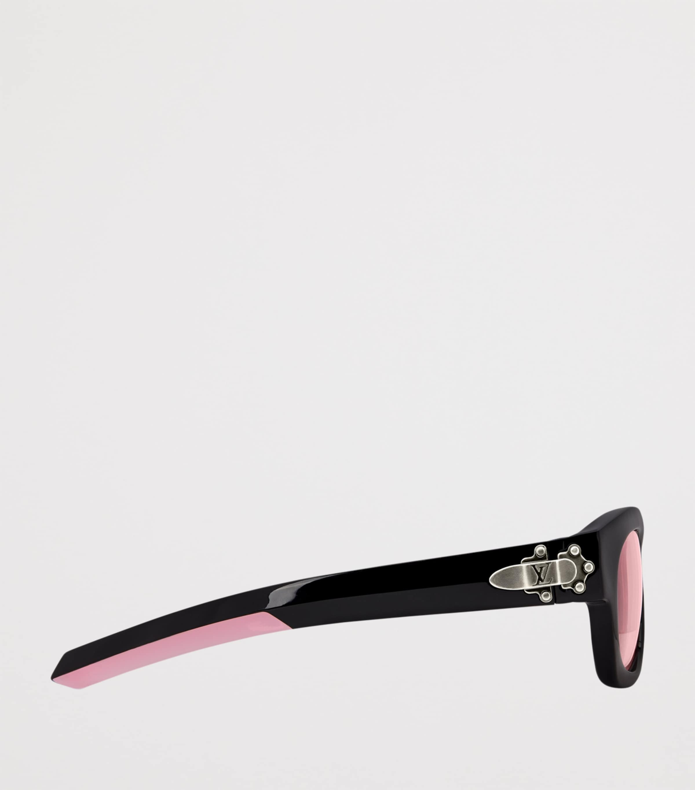 Frog Round Square Sunglasses BLACK Image 3