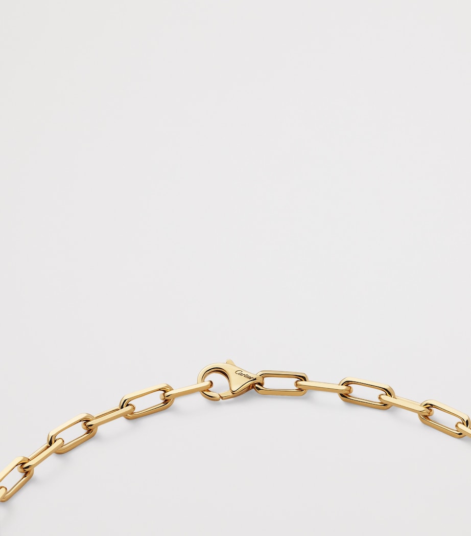 Small Yellow Gold Santos de Cartier Long Chain Necklace YELLOW GOLD Image 2