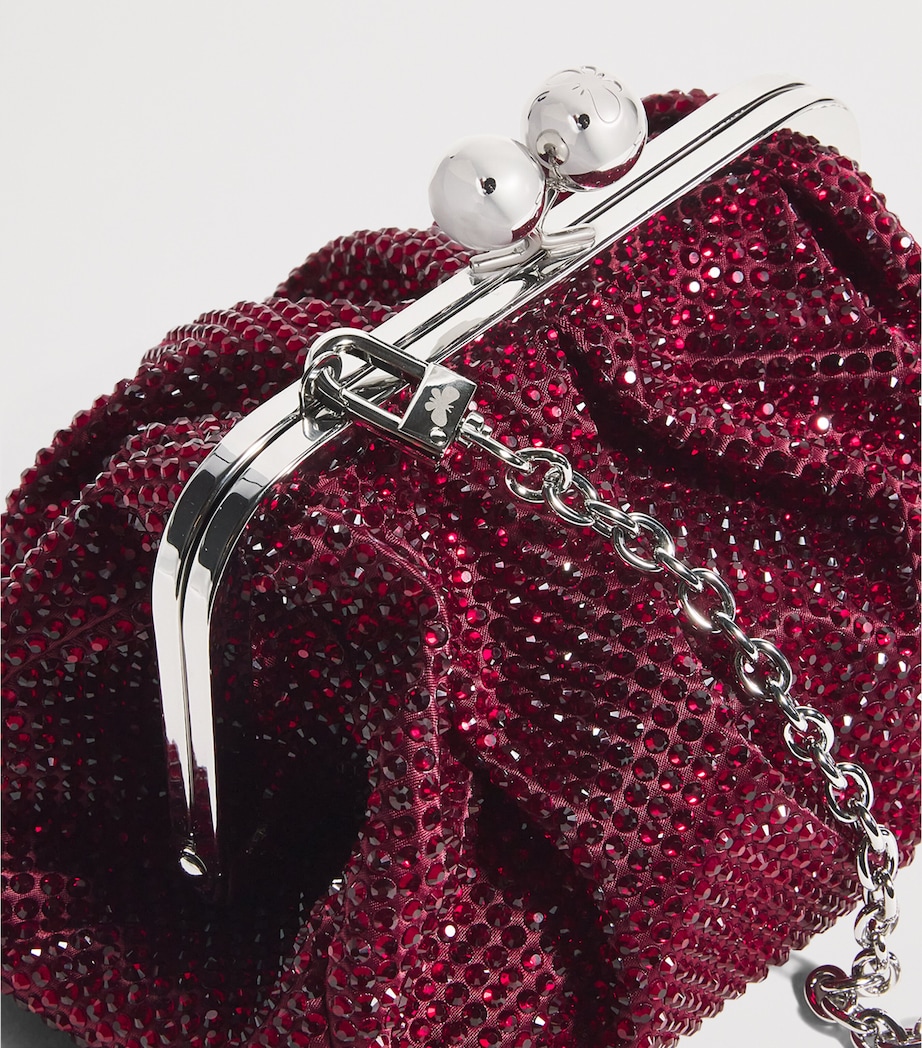 Medium Embellished Pasticcino Clutch Bag RED Image 4