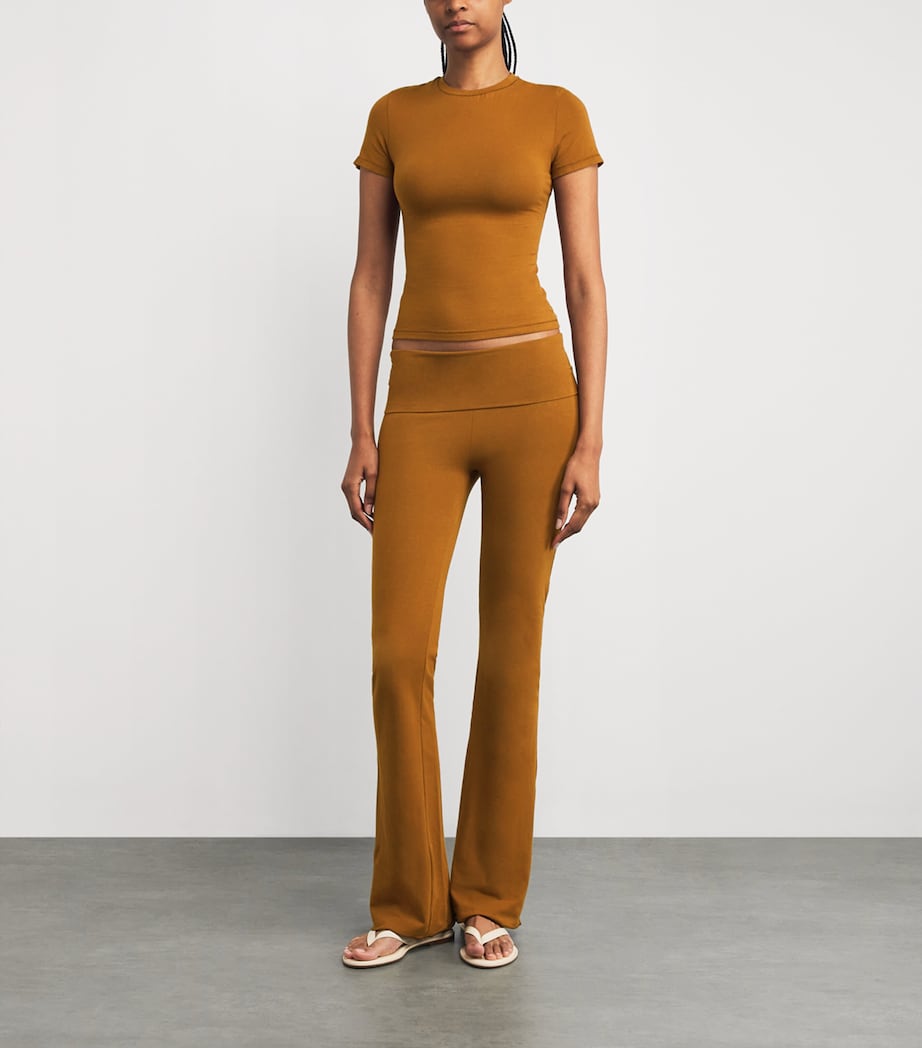 Cotton Jersey Foldover Trousers CHAI Image 2