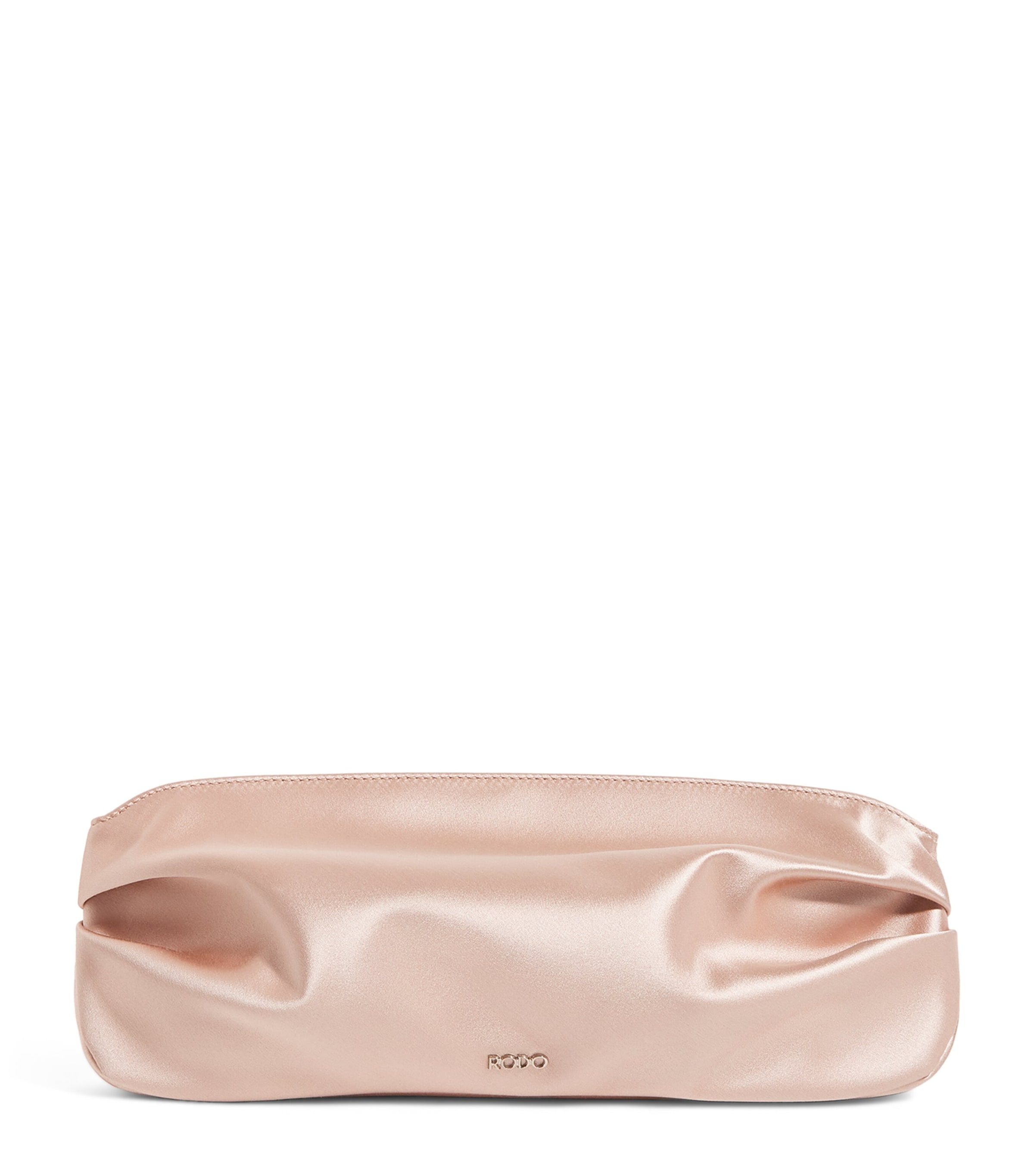 Shop Rodo Satin Clutch Bag In Pink