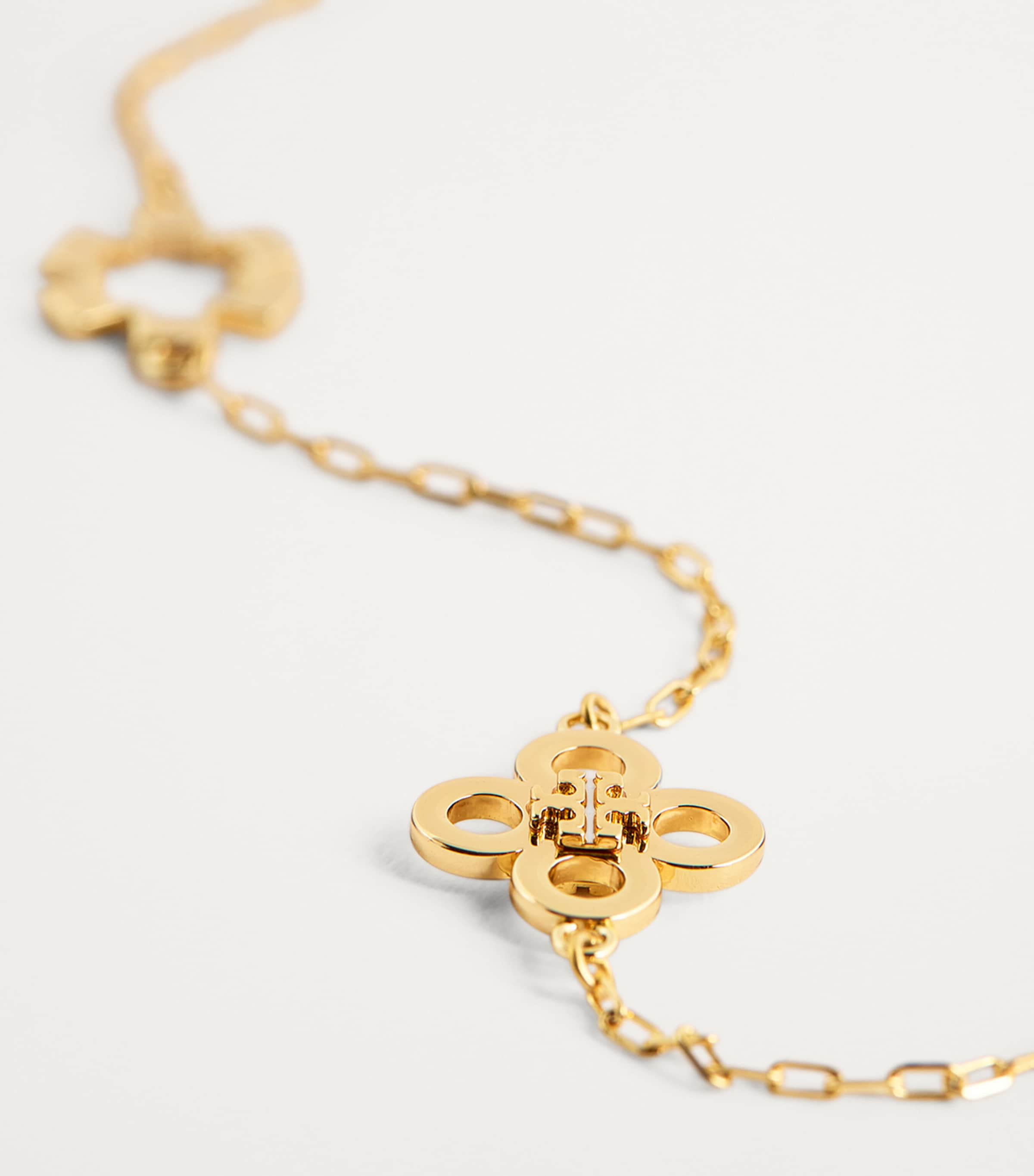 Kira Clover Chain Necklace TORY GOLD Image 3