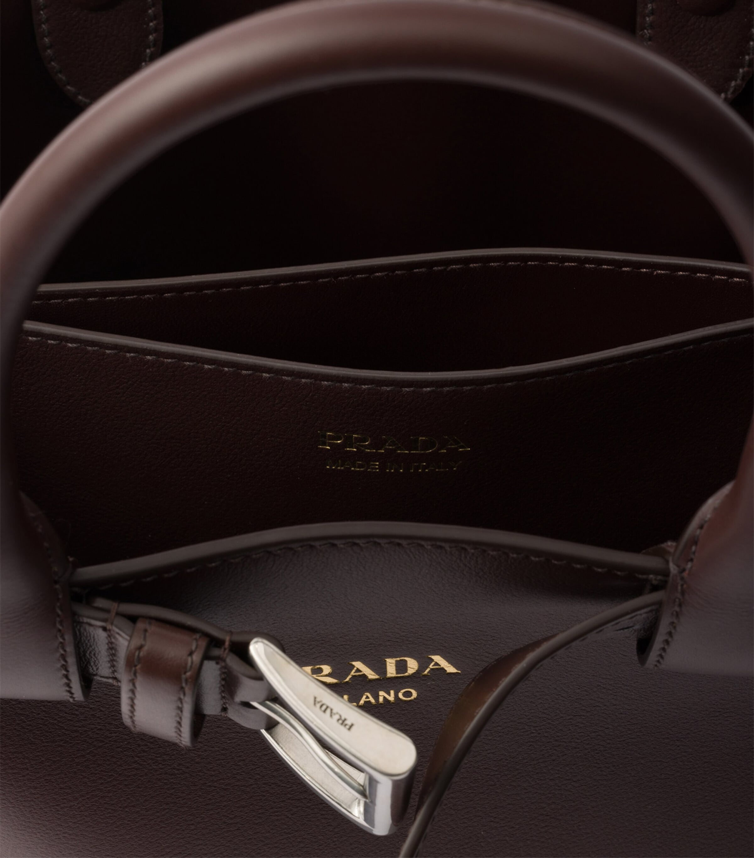 Small Leather Buckle Tote Bag F0NBL Image 4