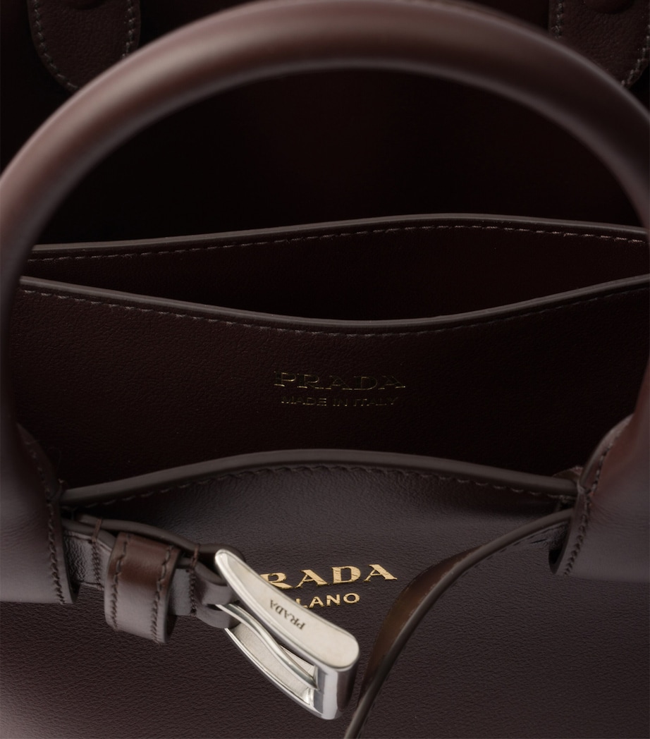 Small Leather Buckle Tote Bag F0NBL Image 4