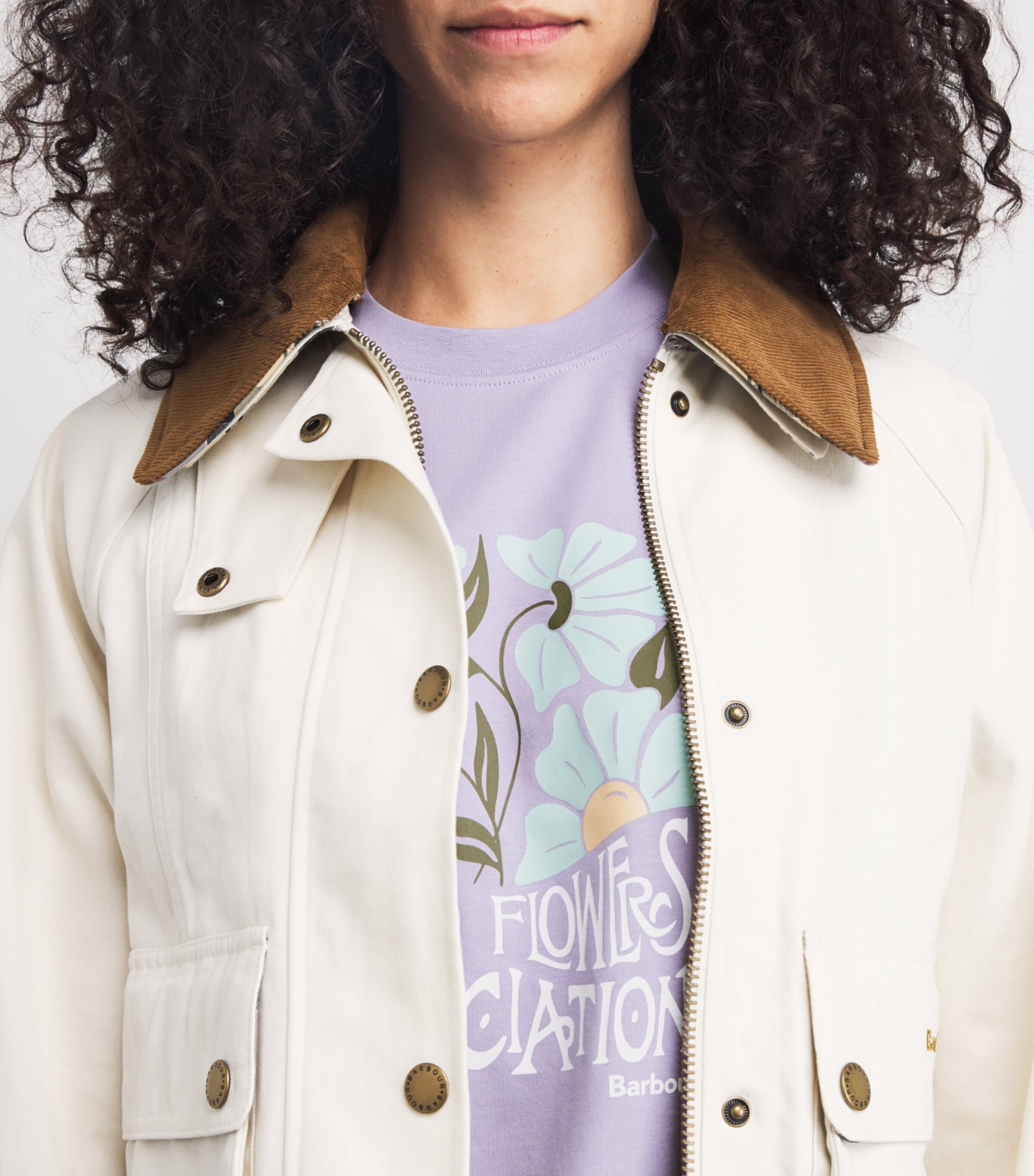 Cotton Wild Flowers Logo T-Shirt HEATHER MIST Image 6