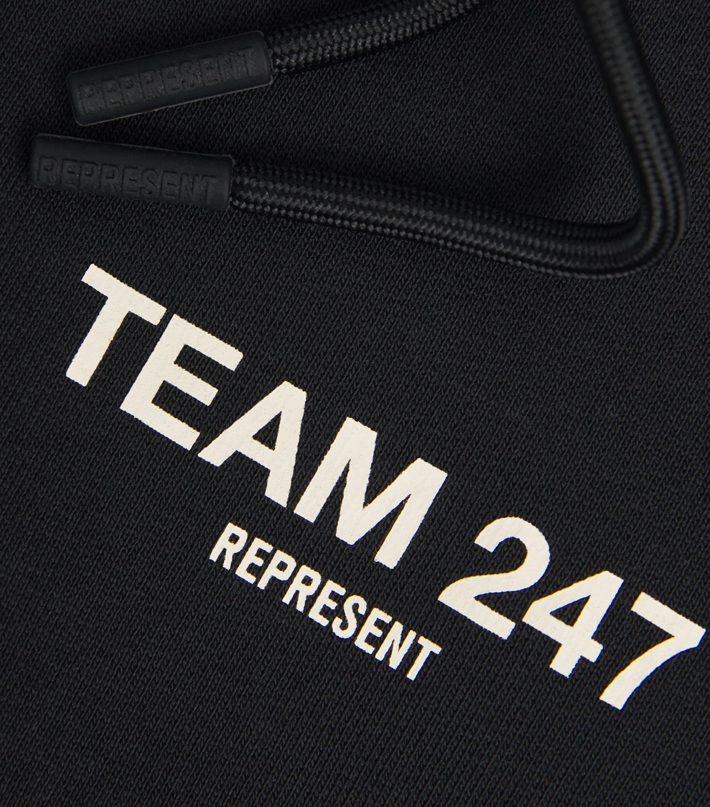 Represent 247 Mens Cotton Team 247 Hoodie Jet Black Image 6