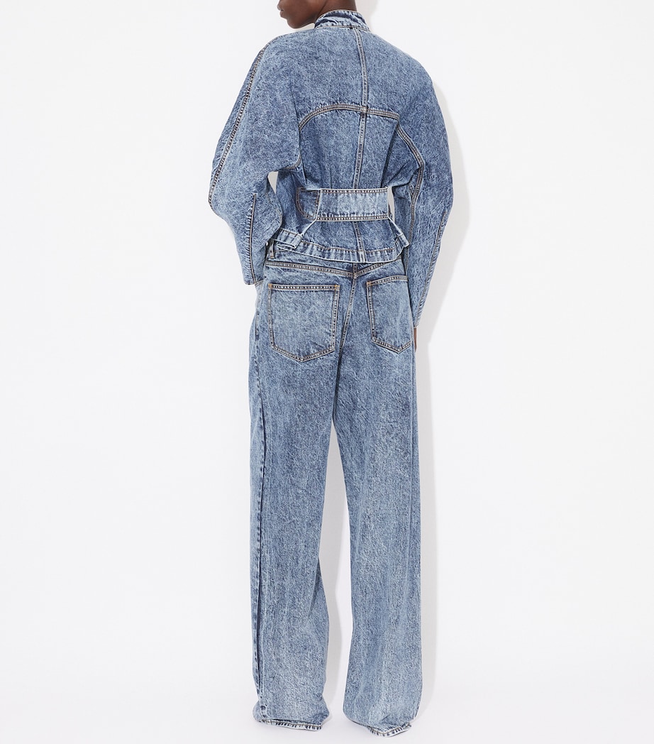 Denim Round Jacket BLEU NEIGE Image 3