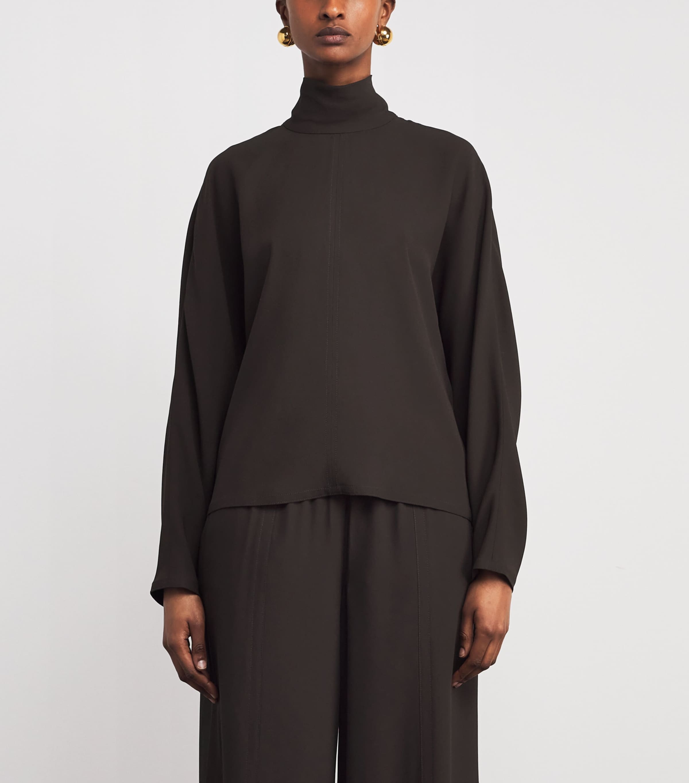 Crepe Buick Blouse COCOA Image 3