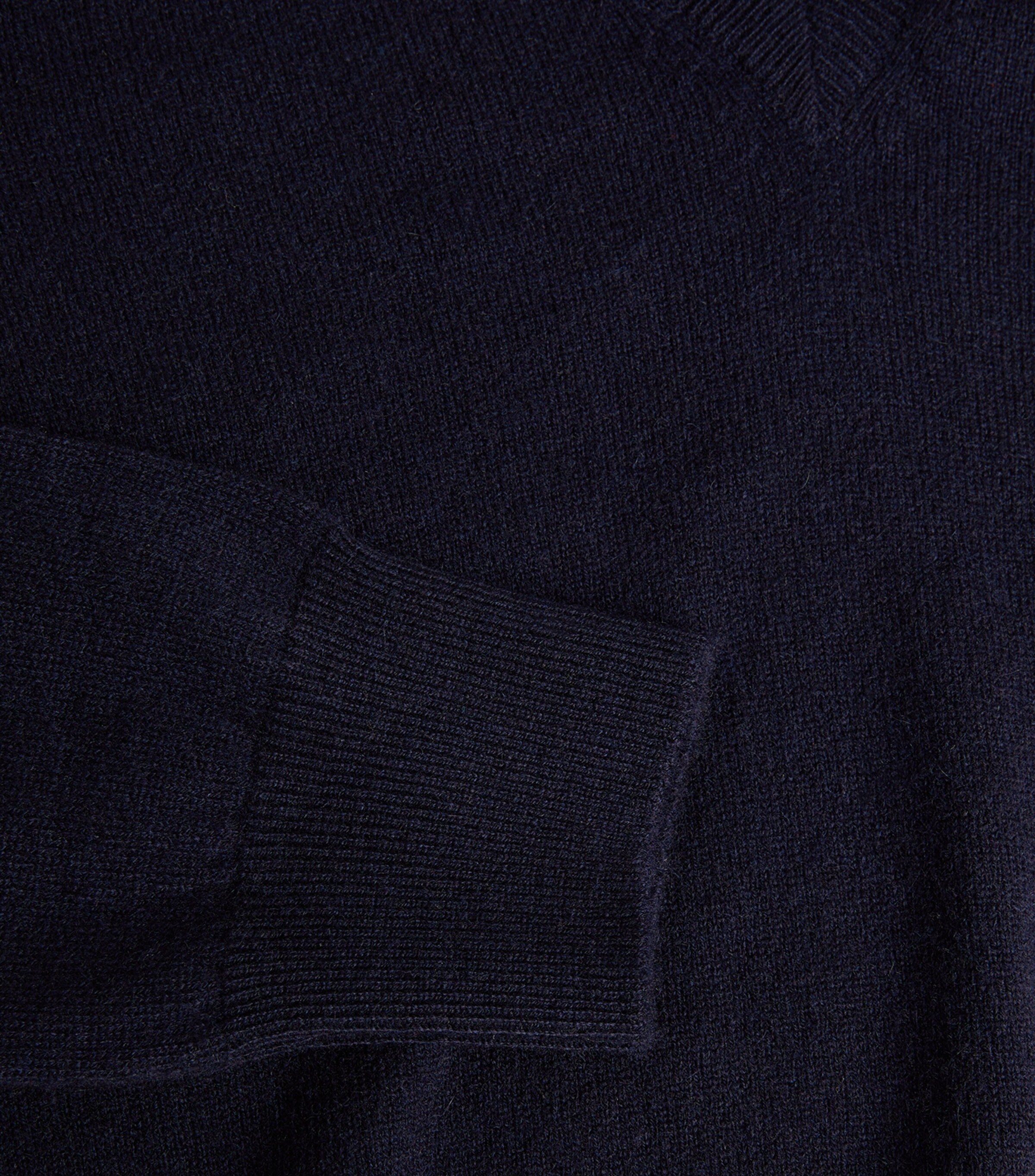 Harrods Womens Cashmere V-Neck Sweater Navy Image 5