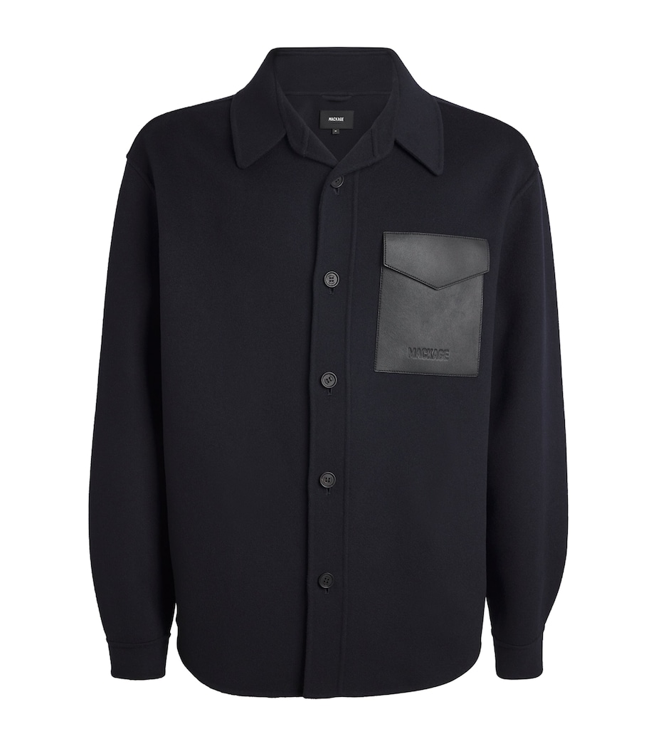Wool Emmanuel Overshirt NAVY Image 1