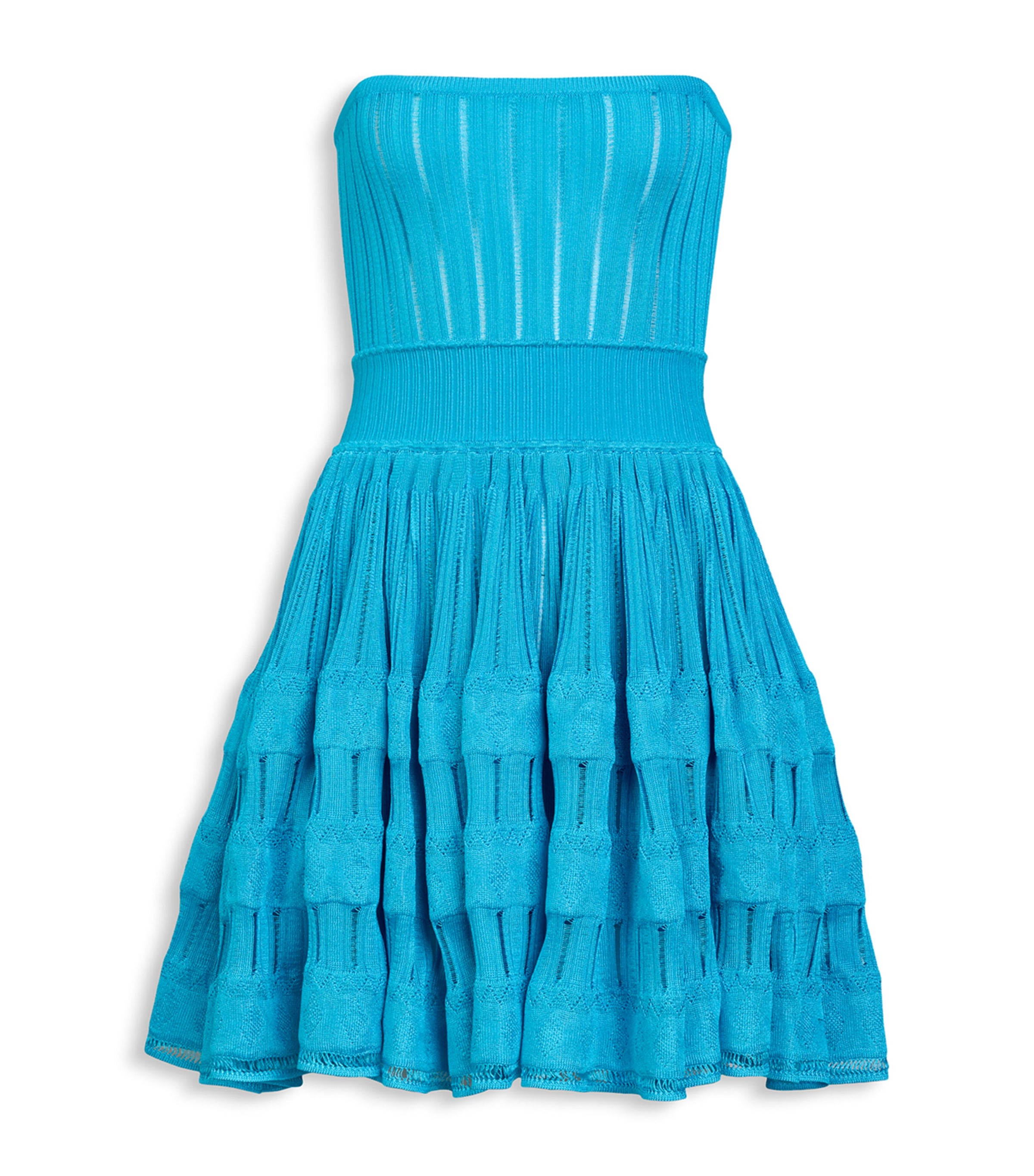 Alaïa Womens Crinoline Mini Dress Turquoise Image 2