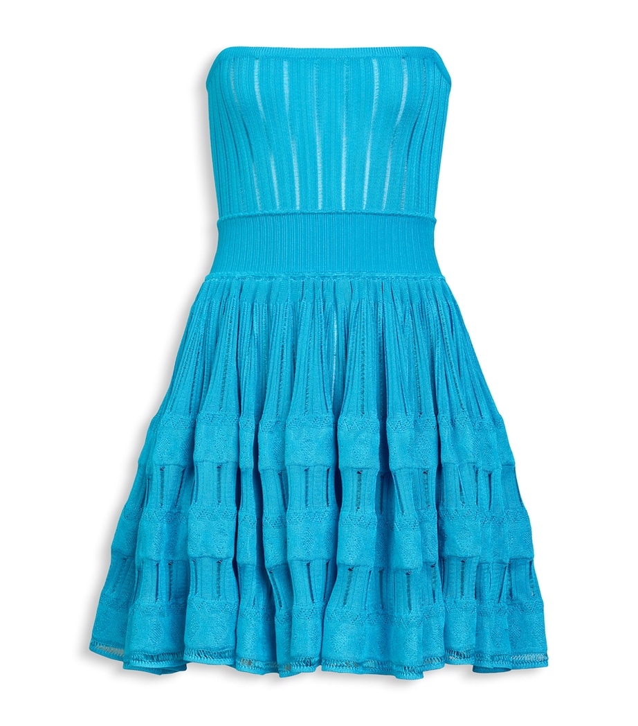 Alaïa Womens Crinoline Mini Dress Turquoise Image 2